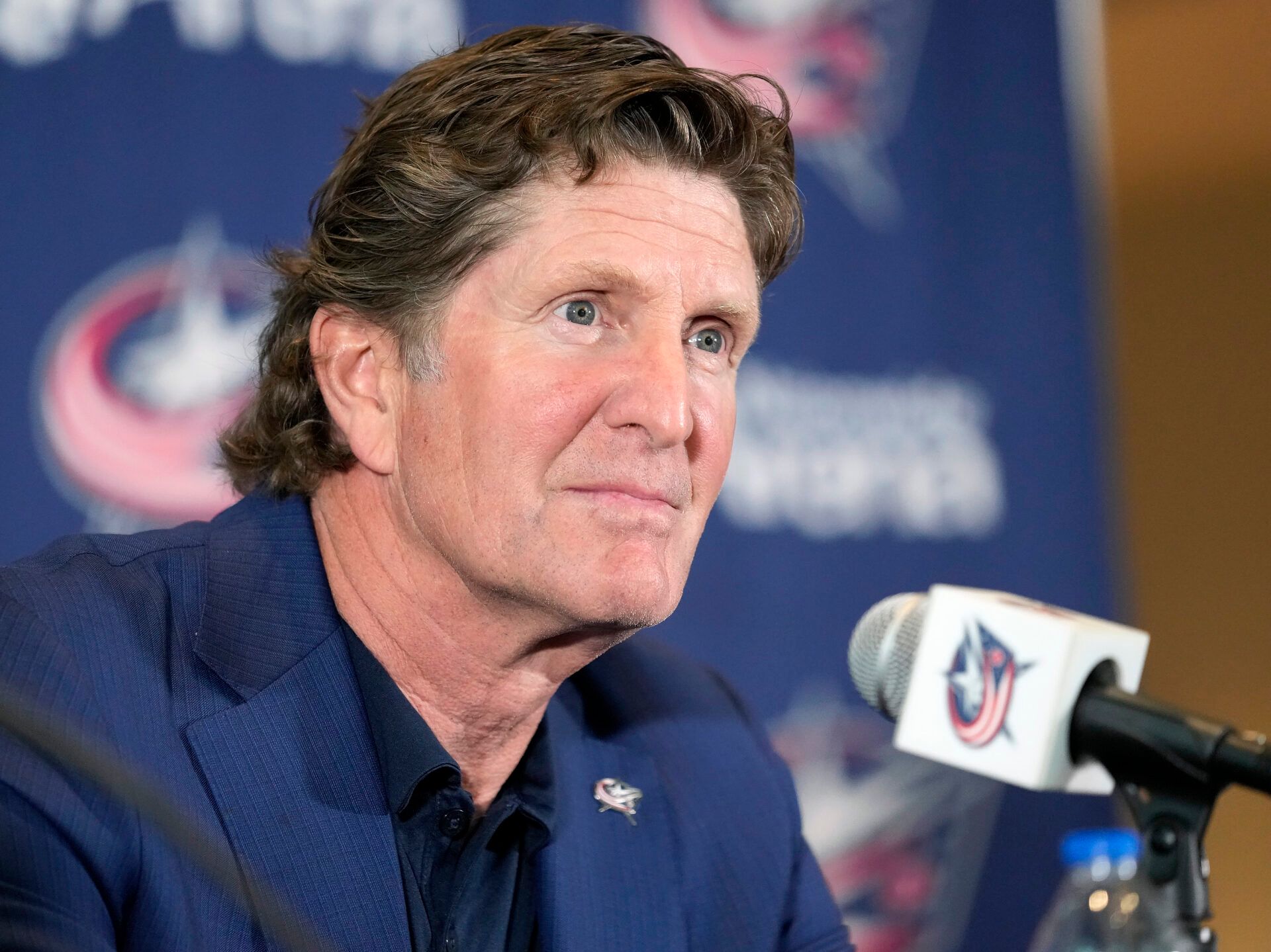 Columbus Blue Jackets introduce Mike Babcock as their new head coach during a press conference at Nationwide Arena.