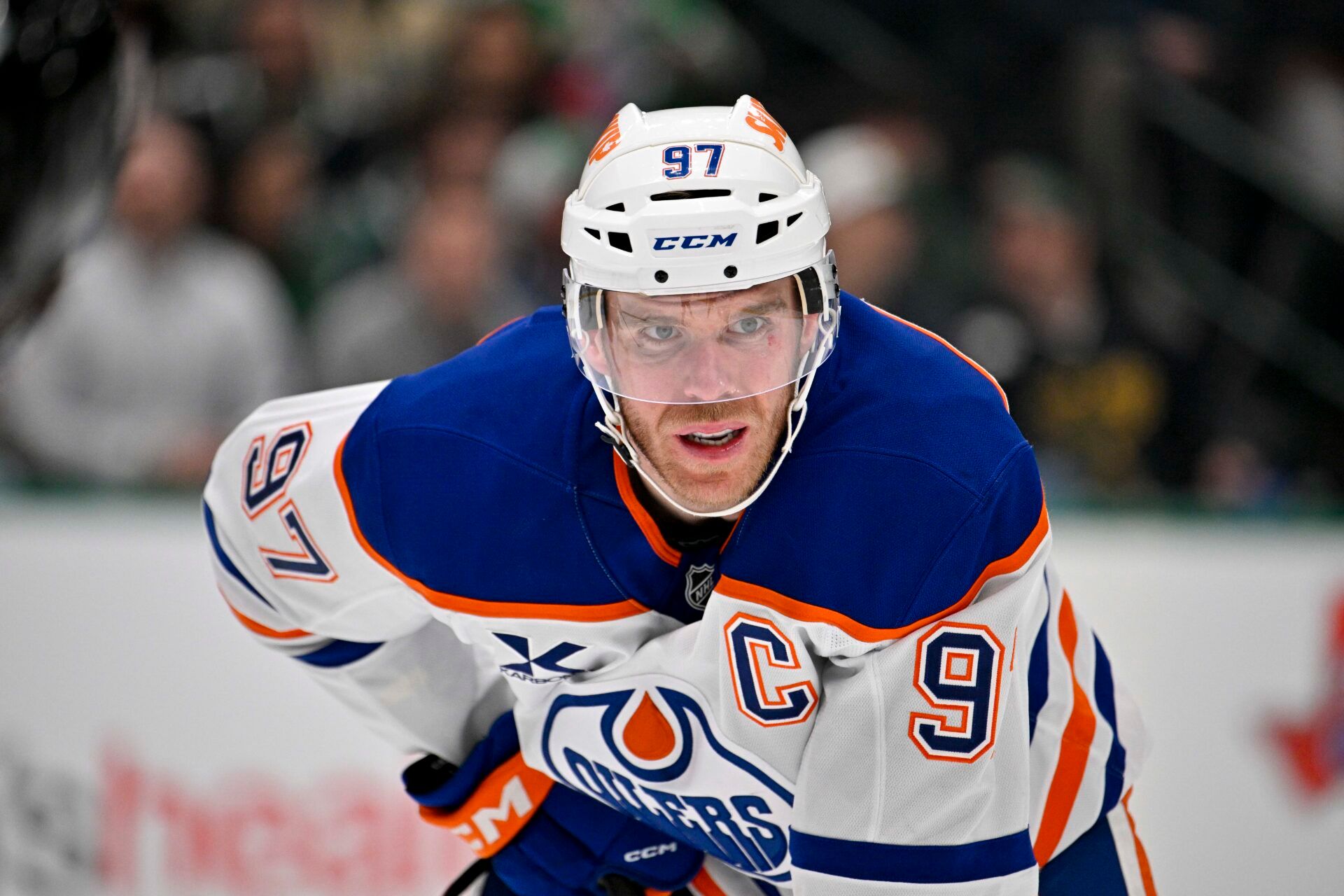 Edmonton Oilers center Connor McDavid (97) at the American Airlines Center.