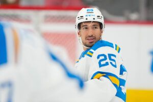 St. Louis Blues right wing Jordan Kyrou.