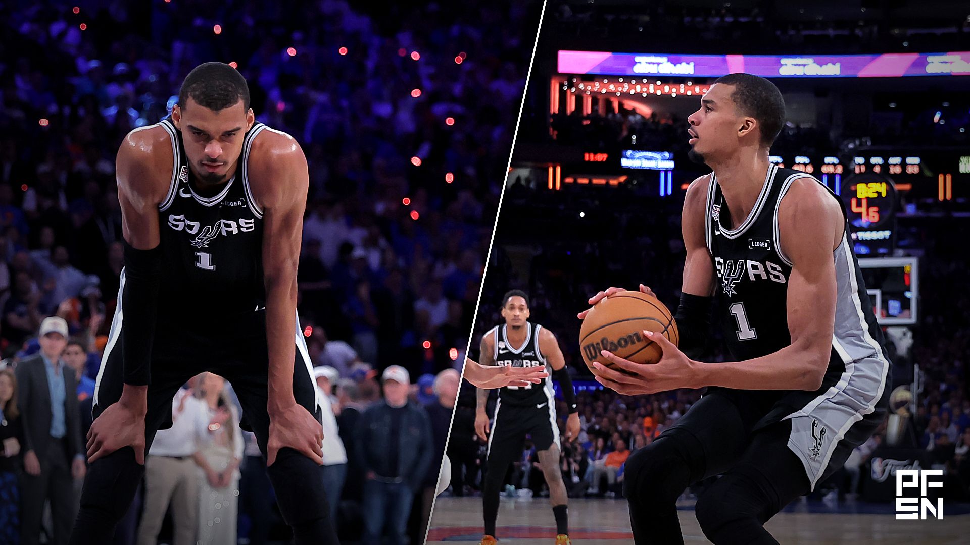 Collage featuring NBA: Finals-San Antonio Spurs at New York Knicks and NBA: Finals-San Antonio Spurs at New York Knicks.
Brad Penner-Imagn Images