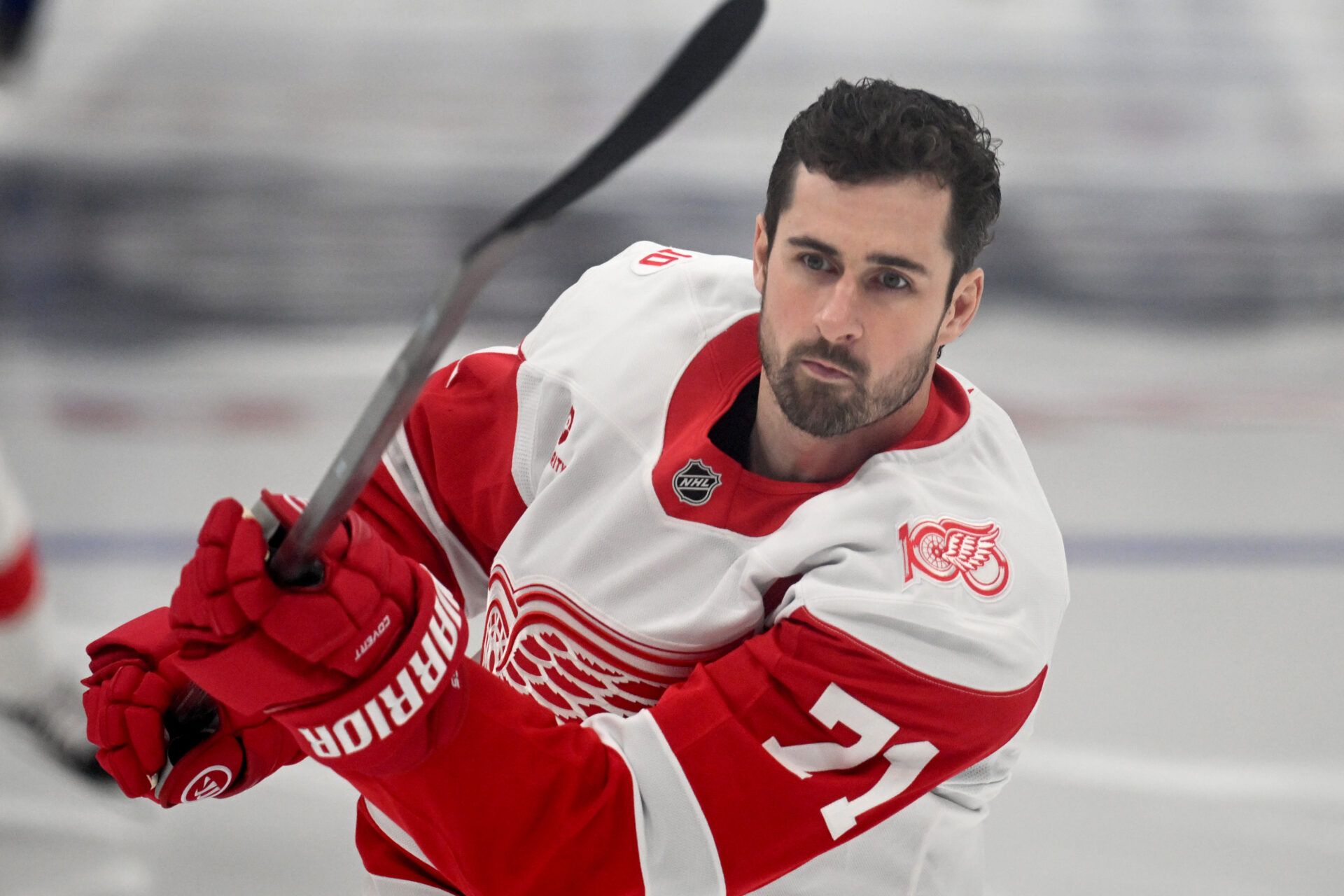 Detroit Red Wings forward Dylan Larkin (71) at Scotiabank Arena.