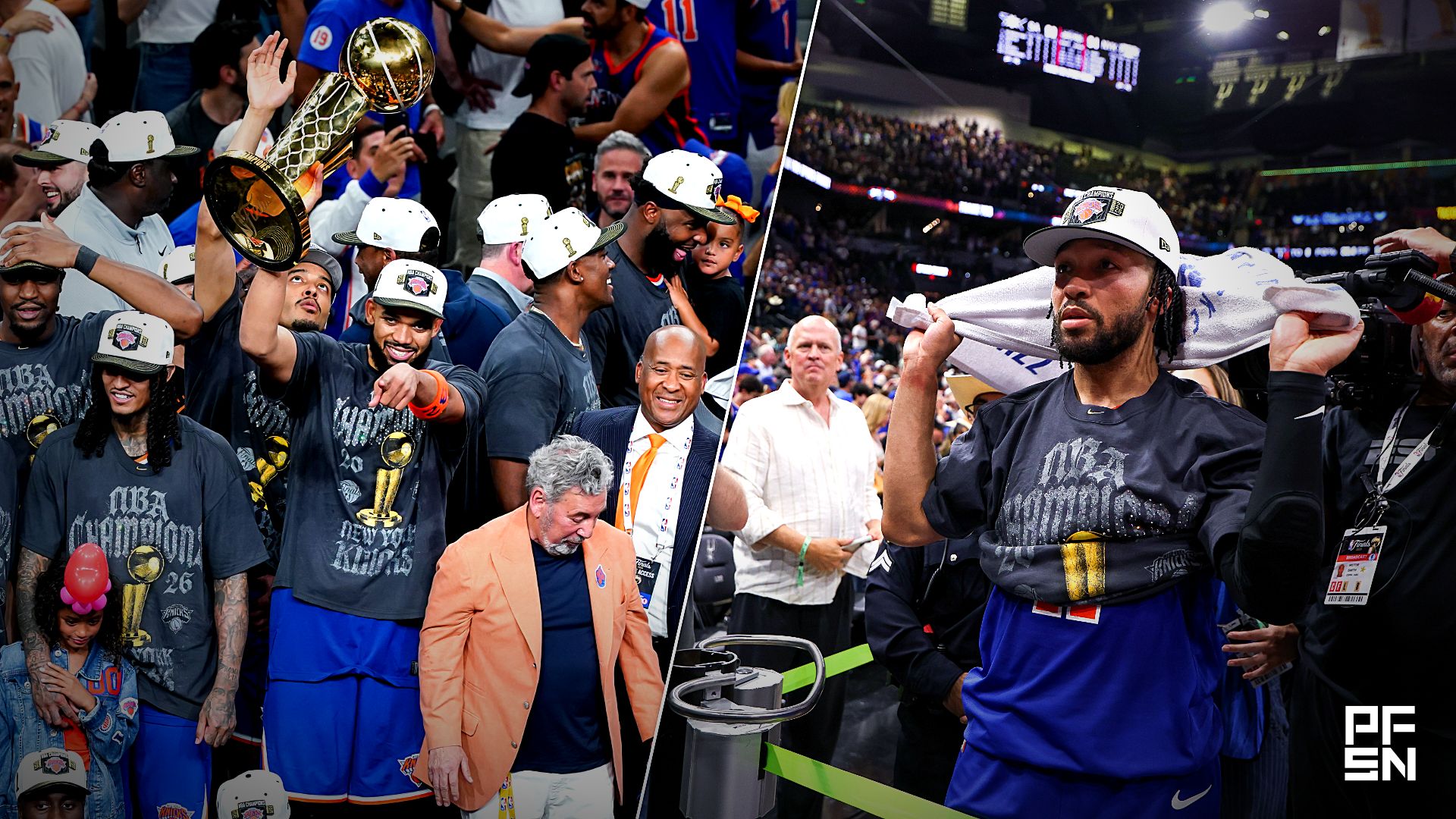 Collage featuring NBA: Finals-New York Knicks at San Antonio Spurs and NBA: Finals-New York Knicks at San Antonio Spurs.
Dustin Safranek-Imagn Images / Geoff Burke-Imagn Images