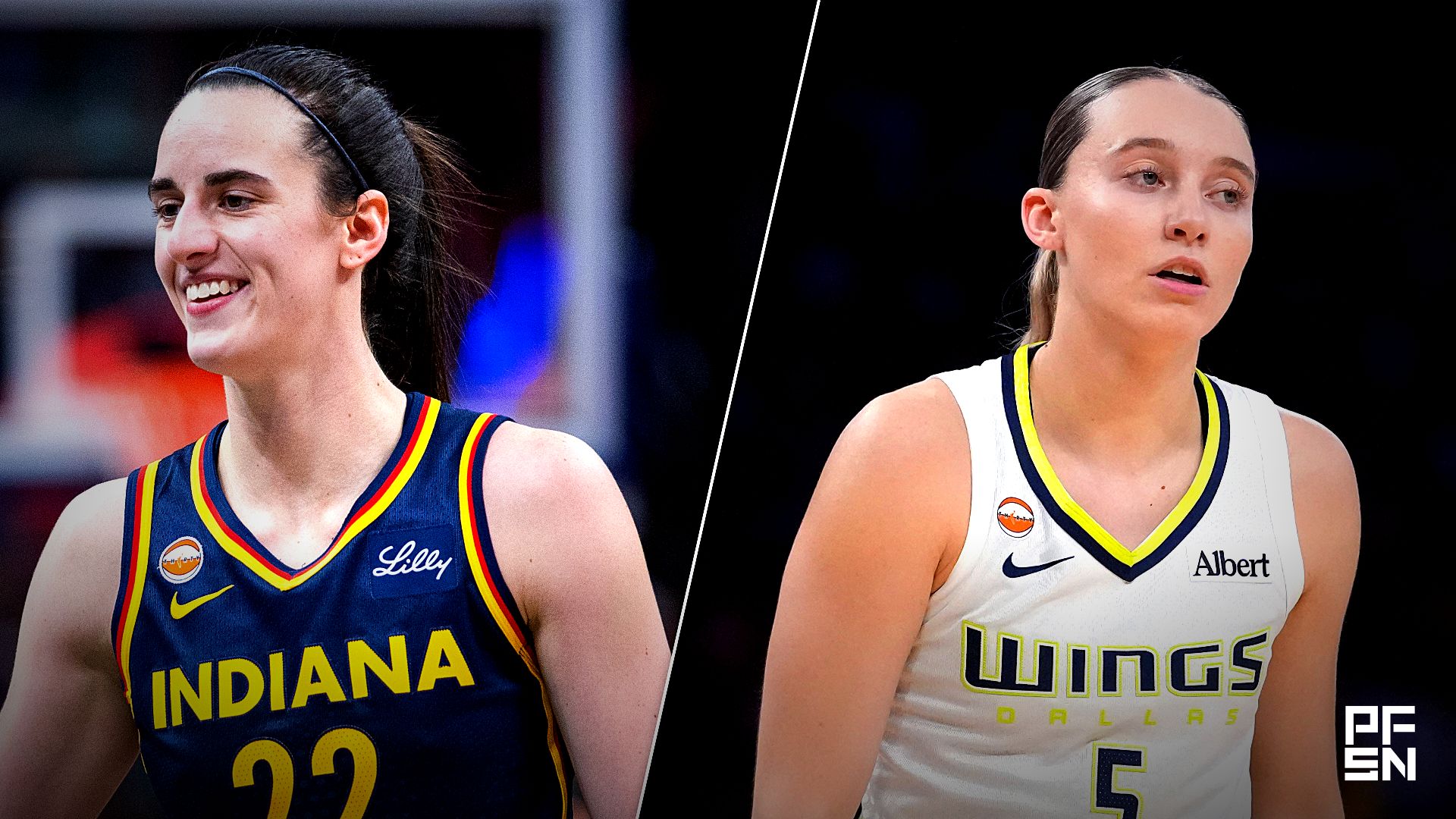 Collage featuring WNBA: Chicago Sky at Indiana Fever and WNBA: Dallas Wings at Los Angeles Sparks.
Trevor Ruszkowski-Imagn Images / Kirby Lee-Imagn Images