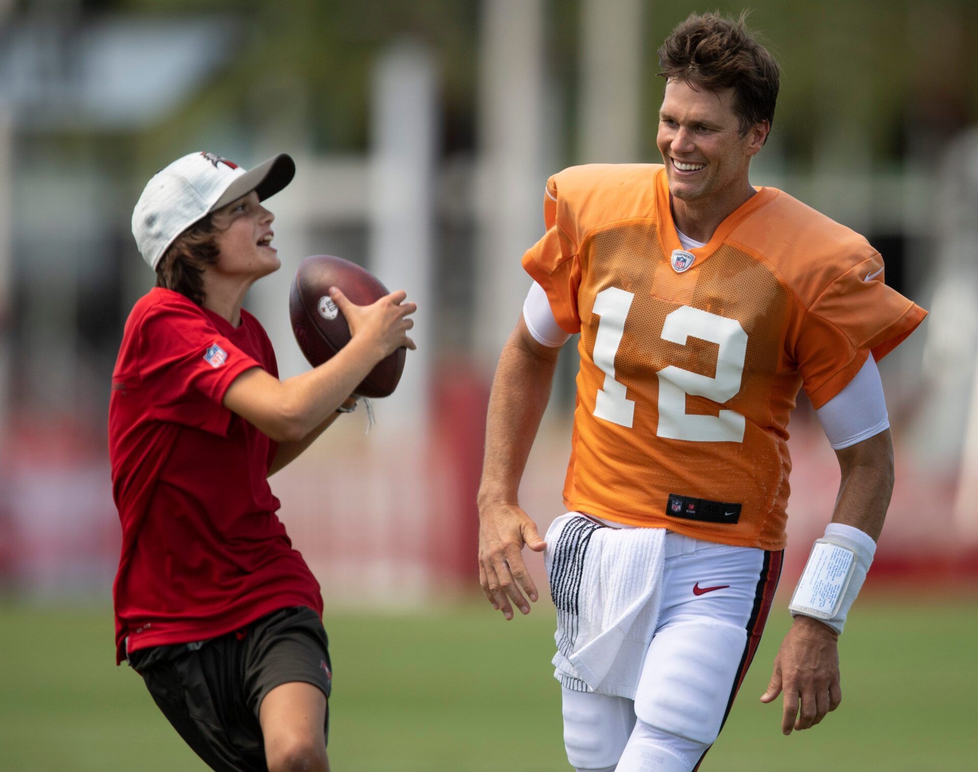Five years ago, Tom Brady was the quarterback for the Tampa Bay Buccaneers, playing catch with his son Jack.