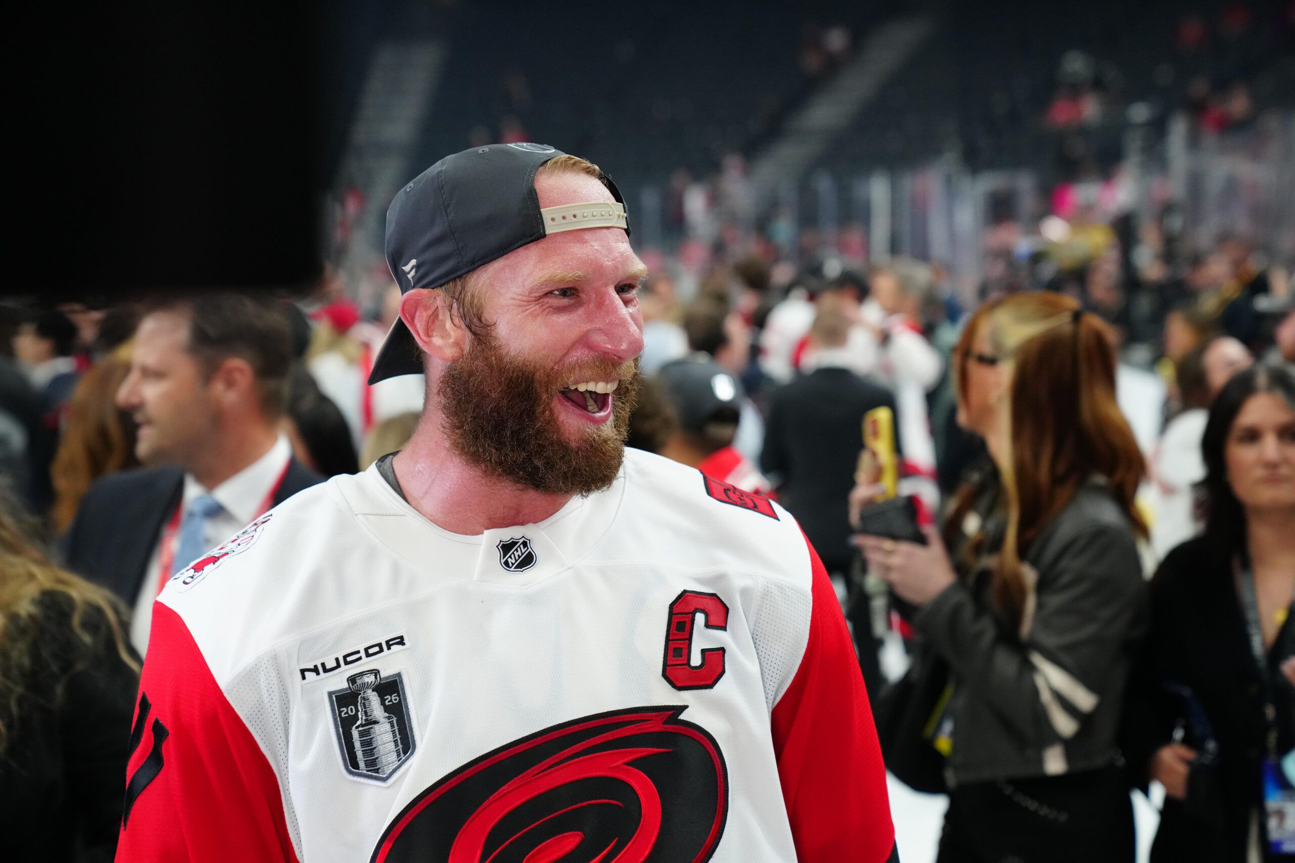Carolina Hurricanes center Jordan Staal (11) at T-Mobile Arena.