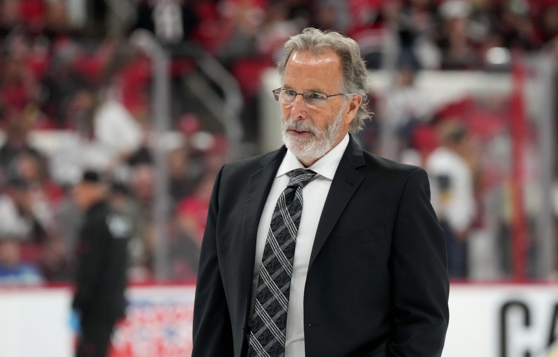 Vegas Golden Knights head coach John Tortorella at Lenovo Center.
