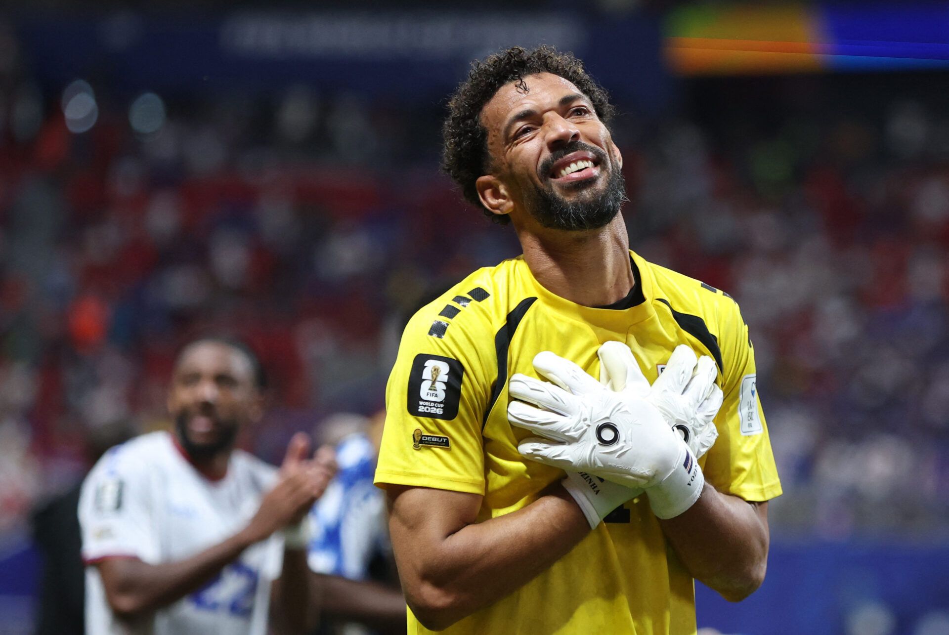 Soccer Football - FIFA World Cup 2026 - Group H - Spain v Cape Verde - Atlanta Stadium, Atlanta, Georgia, U.S. - June 15, 2026 Cape Verde's Vozinha celebrates after the match IMAGN IMAGES via Reuters/Brett Davis