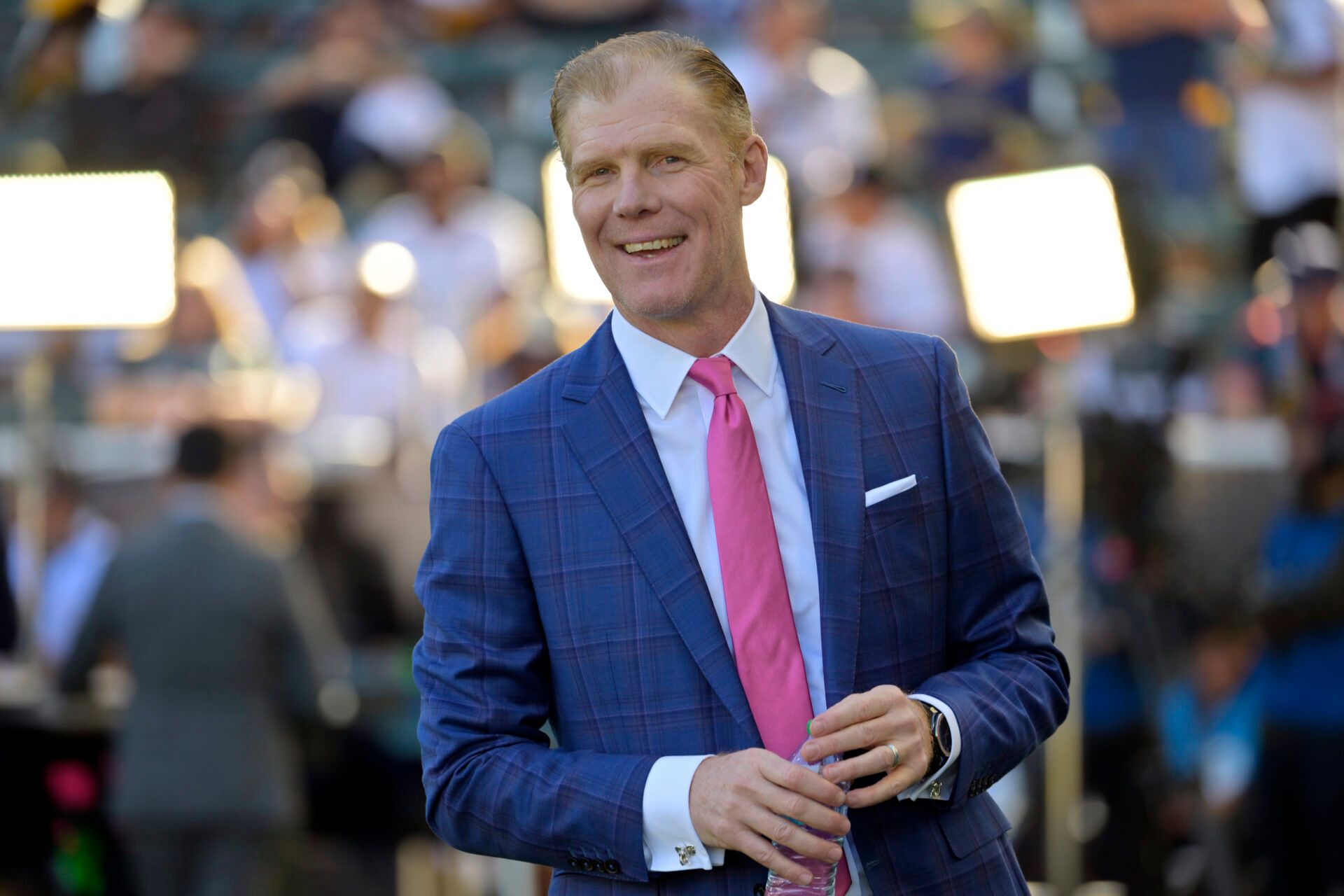 Alexi Lalas looks on before the 2024 MLS Cup between the LA Galaxy and the New York Red Bulls at Dignity Health Sports Park.