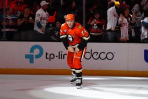 Anaheim Ducks defenseman John Carlson. 