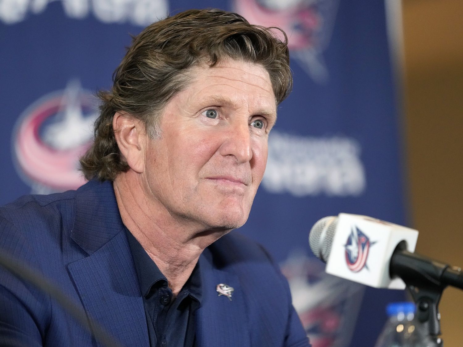 Columbus Blue Jackets introduce Mike Babcock as their new head coach during a press conference at Nationwide Arena.