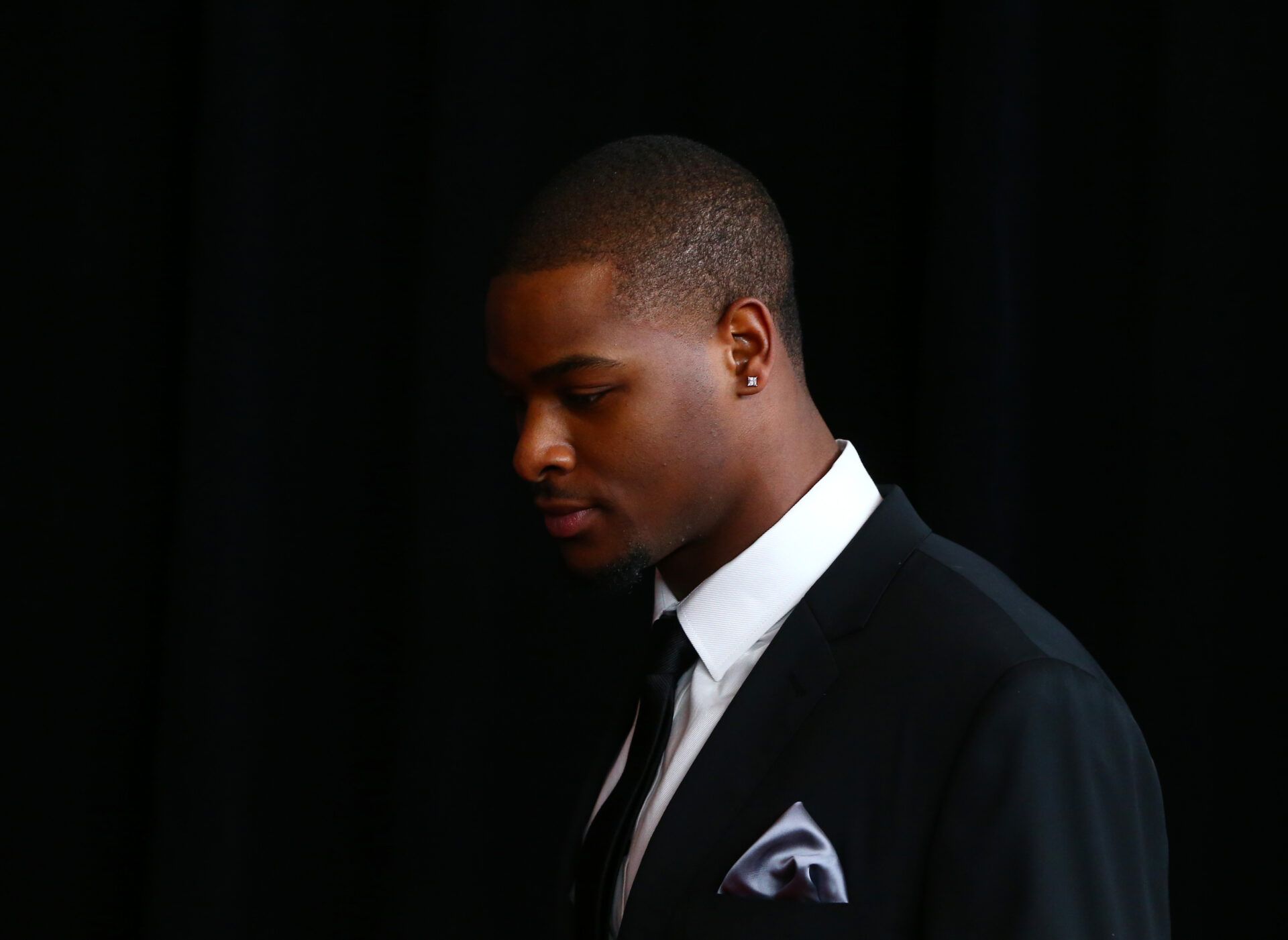Pittsburgh Steelers player Le'veon Bell on the red carpet prior to the NFL Honors award ceremony at Symphony Hall.