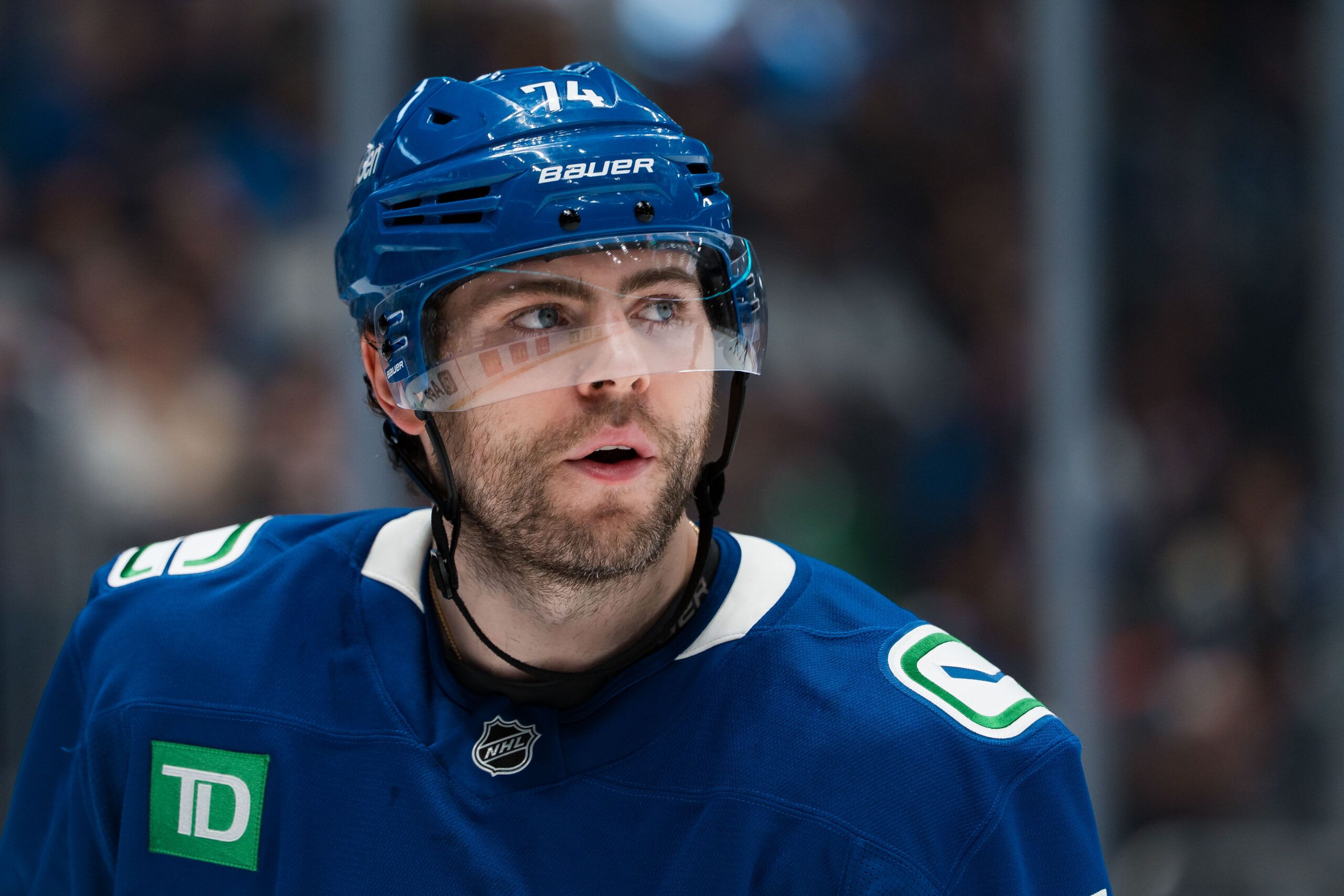 Vancouver Canucks forward Jake DeBrusk. 