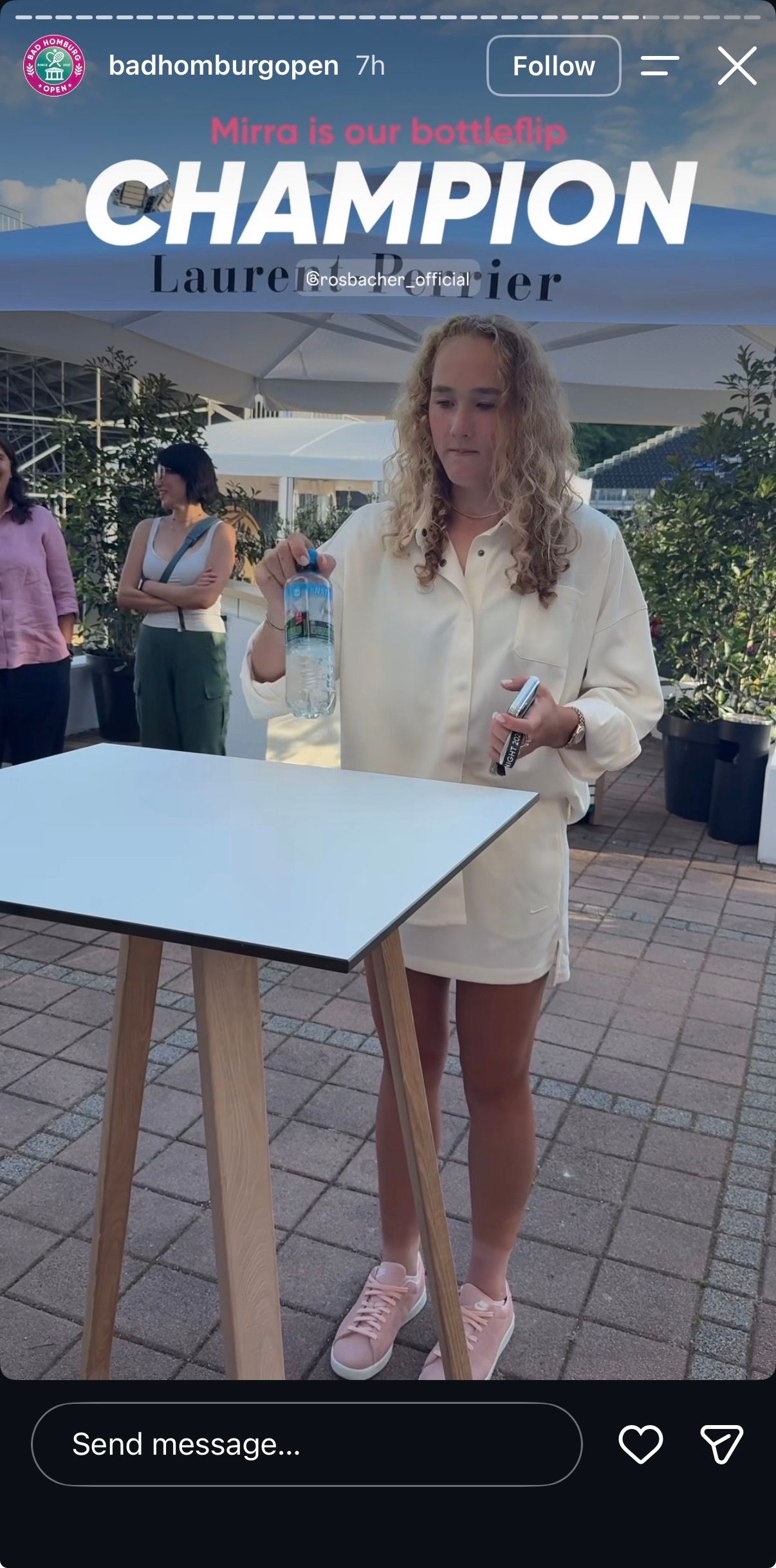 Mirra Andreeva at the Bad Homburg Open players' party.