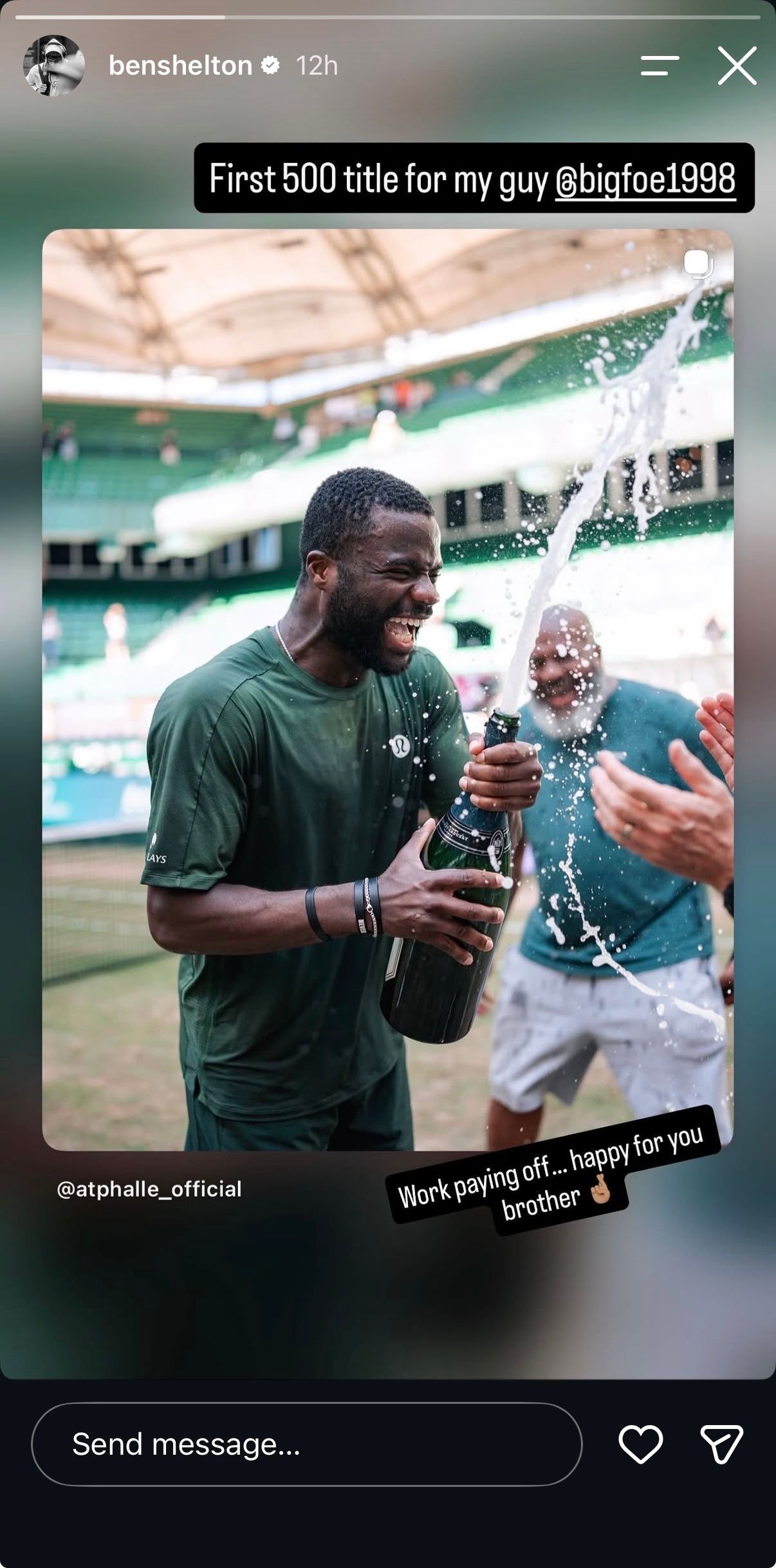 Ben Shelton's Instagram Story