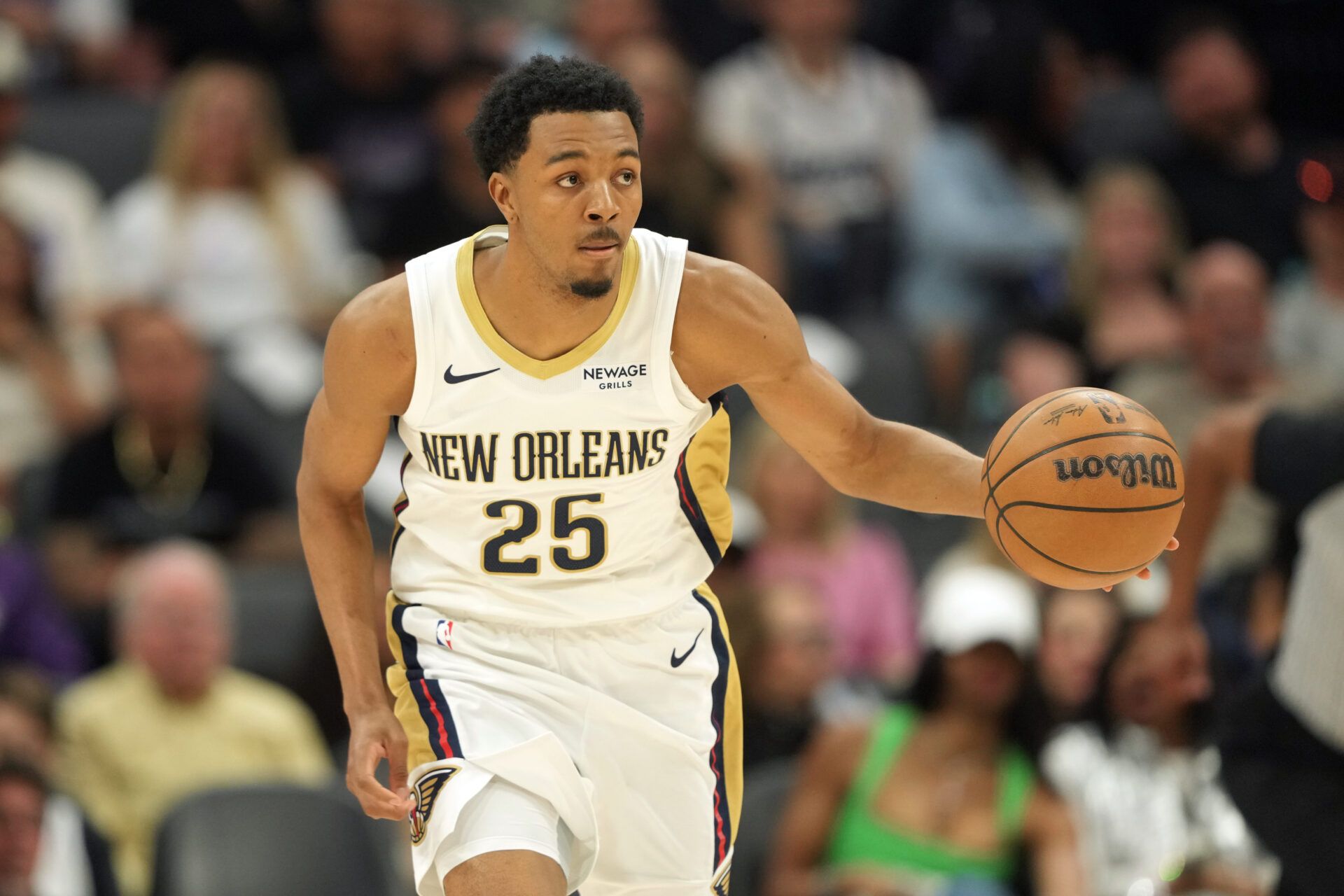 New Orleans Pelicans forward Trey Murphy III (25) during the second quarter against the Sacramento Kings at Golden 1 Center.