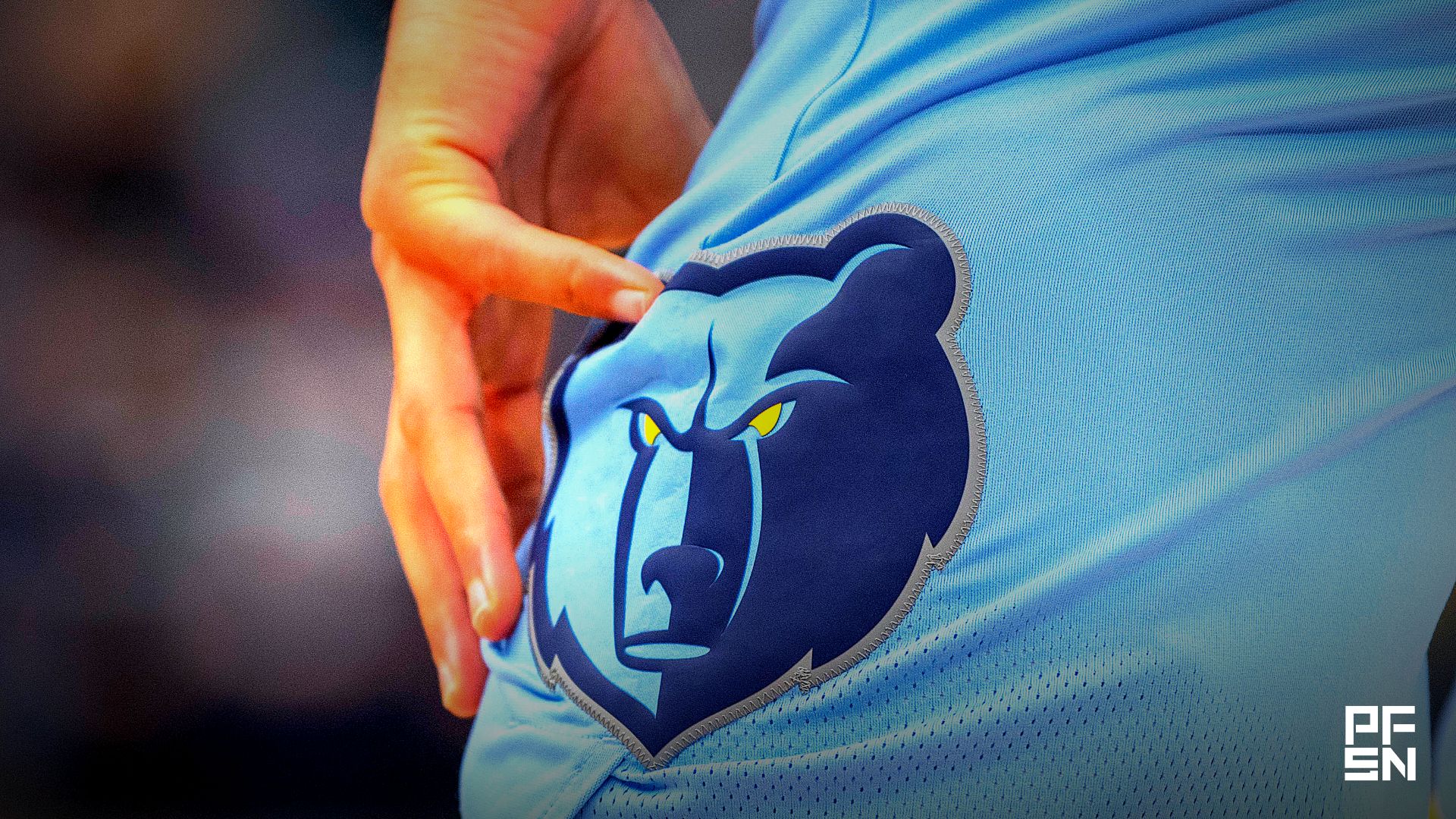 A view of the Memphis Grizzlies logo during the game between the Los Angeles Lakers and the Memphis Grizzlies at the FedExForum.