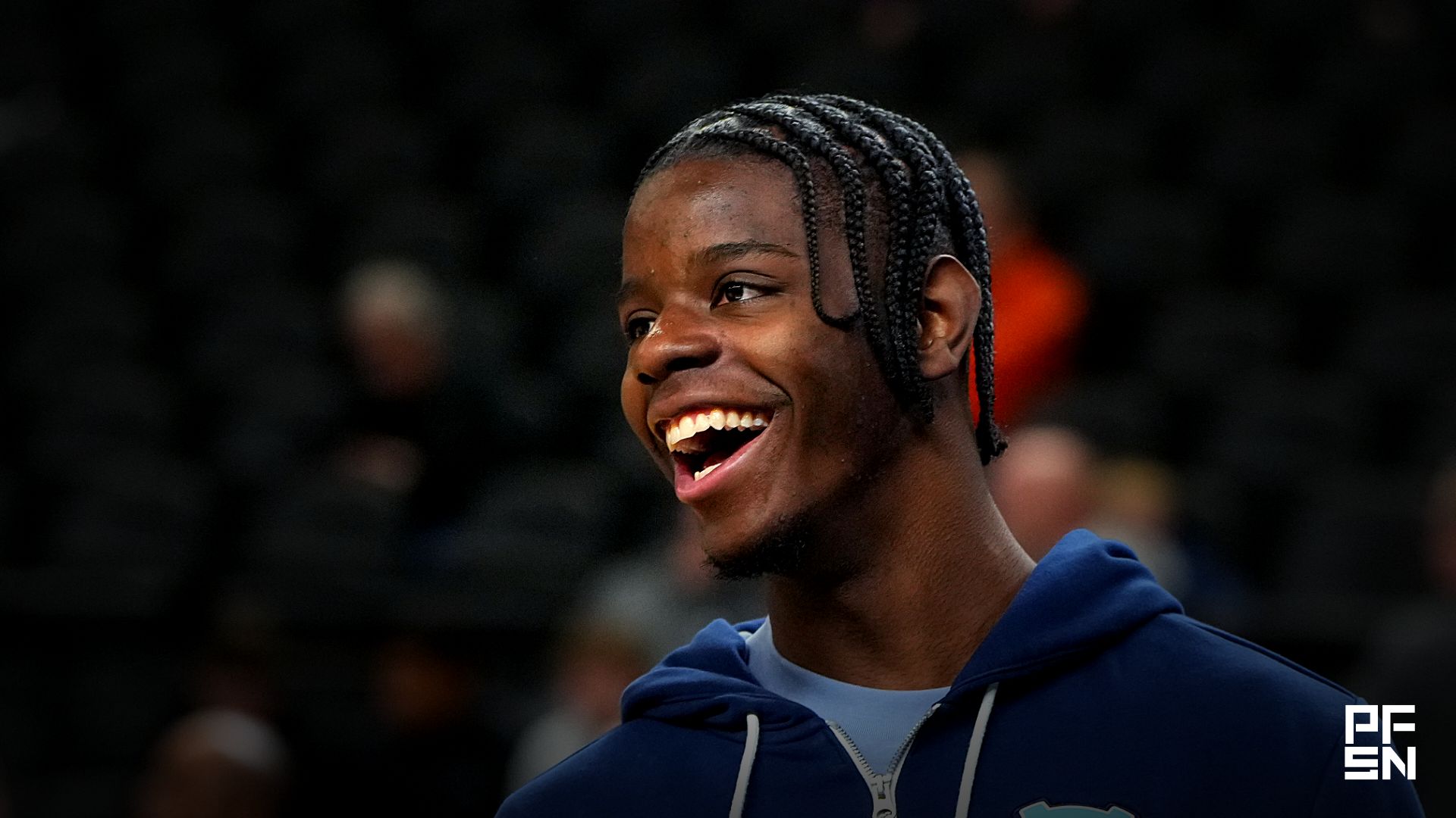 North Carolina Tar Heels forward Caleb Wilson (8) during a practice session ahead of the first round of the men's 2026 NCAA Tournament at Bon Secours Wellness Arena.