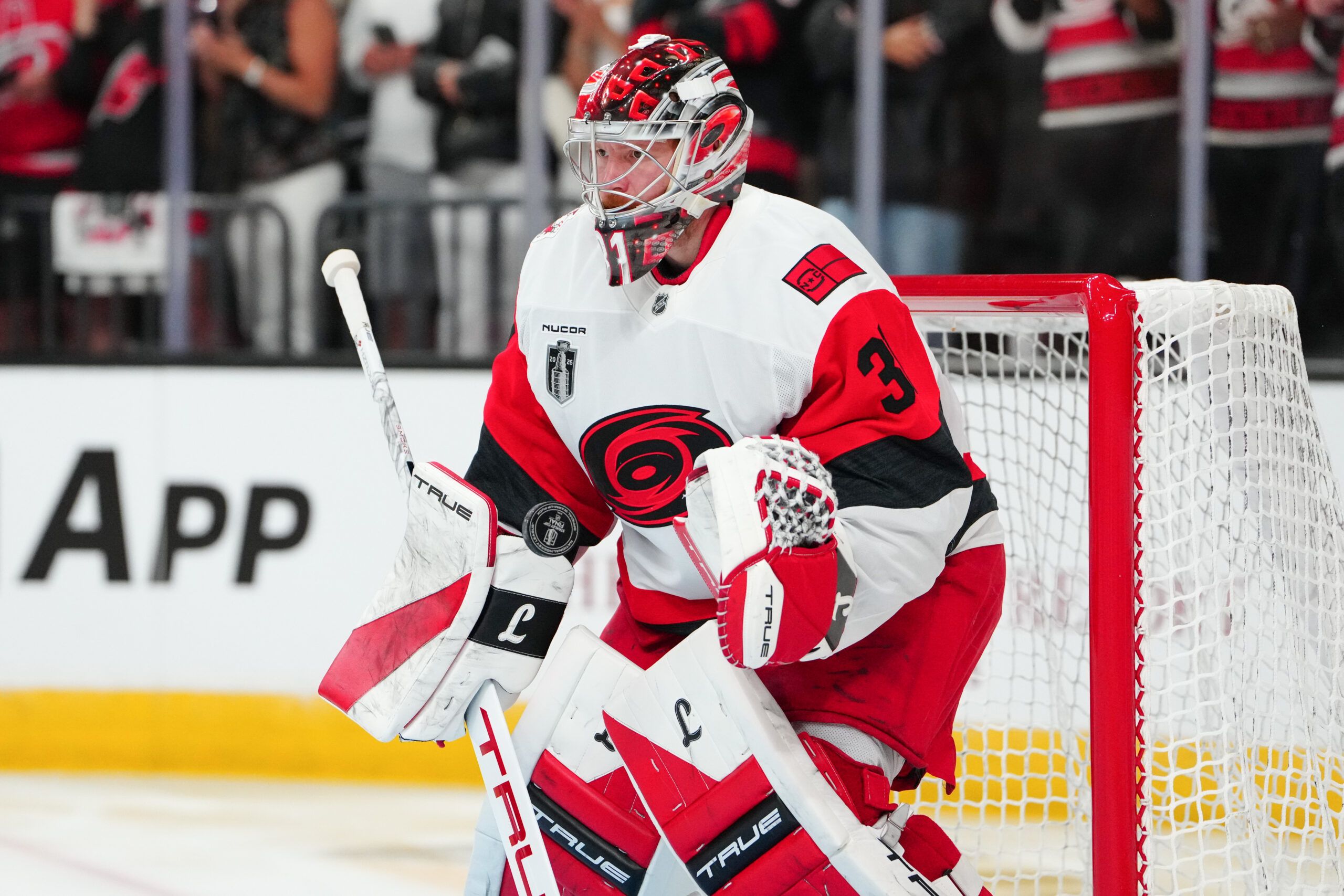 Oilers goaltender Frederik Andersen. 