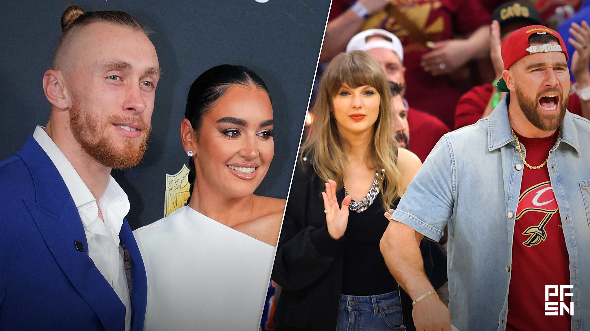 George Kittle Gets Secretly Snapped Traveling To New York With Wife Claire For Taylor Swift-Travis Kelce's MSG Wedding
