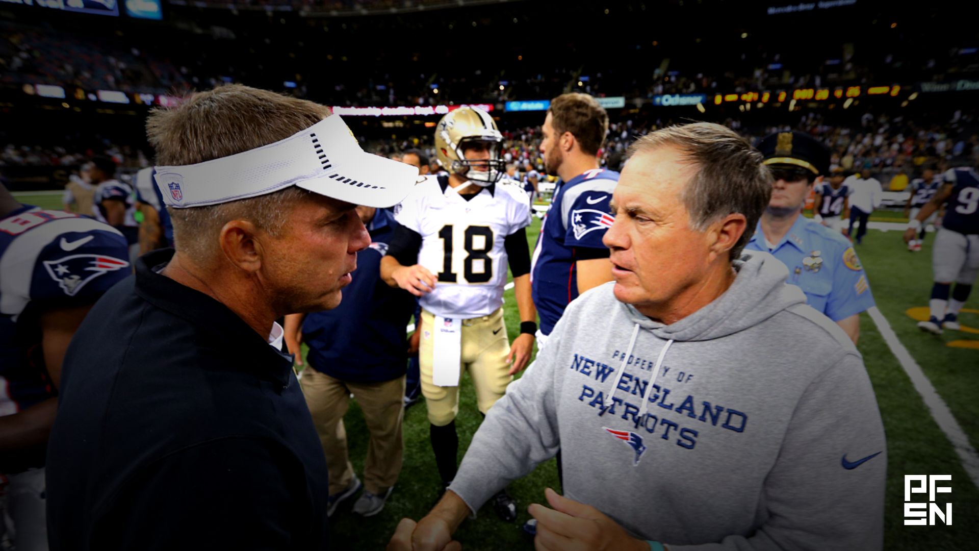 Sean Payton with Bill Belichick (Credits: IMAGN IMAGES via Reuters Connect)
