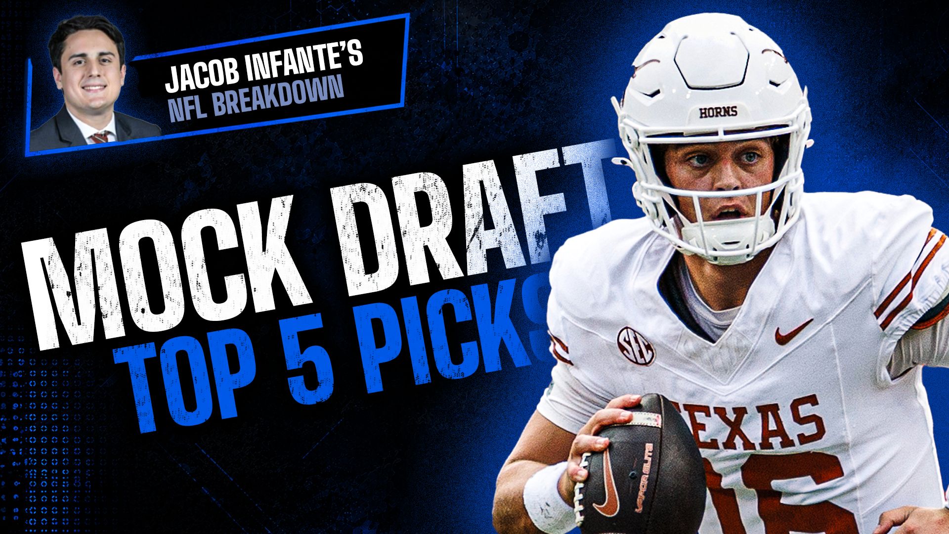 Arch Manning Leads a Top 5 Built by 2026's QB Punts in The Hot List's Latest NFL Mock Draft
