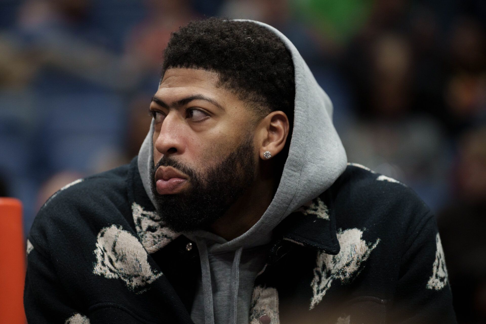 Washington Wizards forward Anthony Davis (23) watches during the first half against the New Orleans Pelicans at Smoothie King Center.