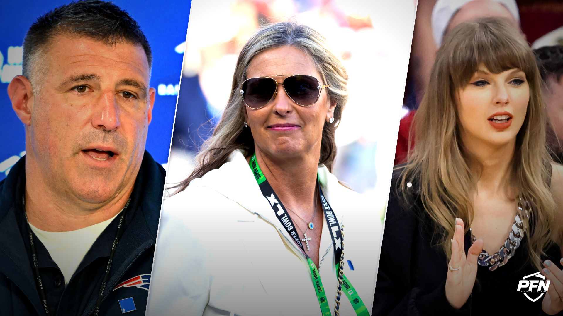 ‘Why Are They Still Together?’ -- Radio Host Questions Mike Vrabel’s Controversial Appearance With Wife Jen at Taylor Swift’s Wedding
