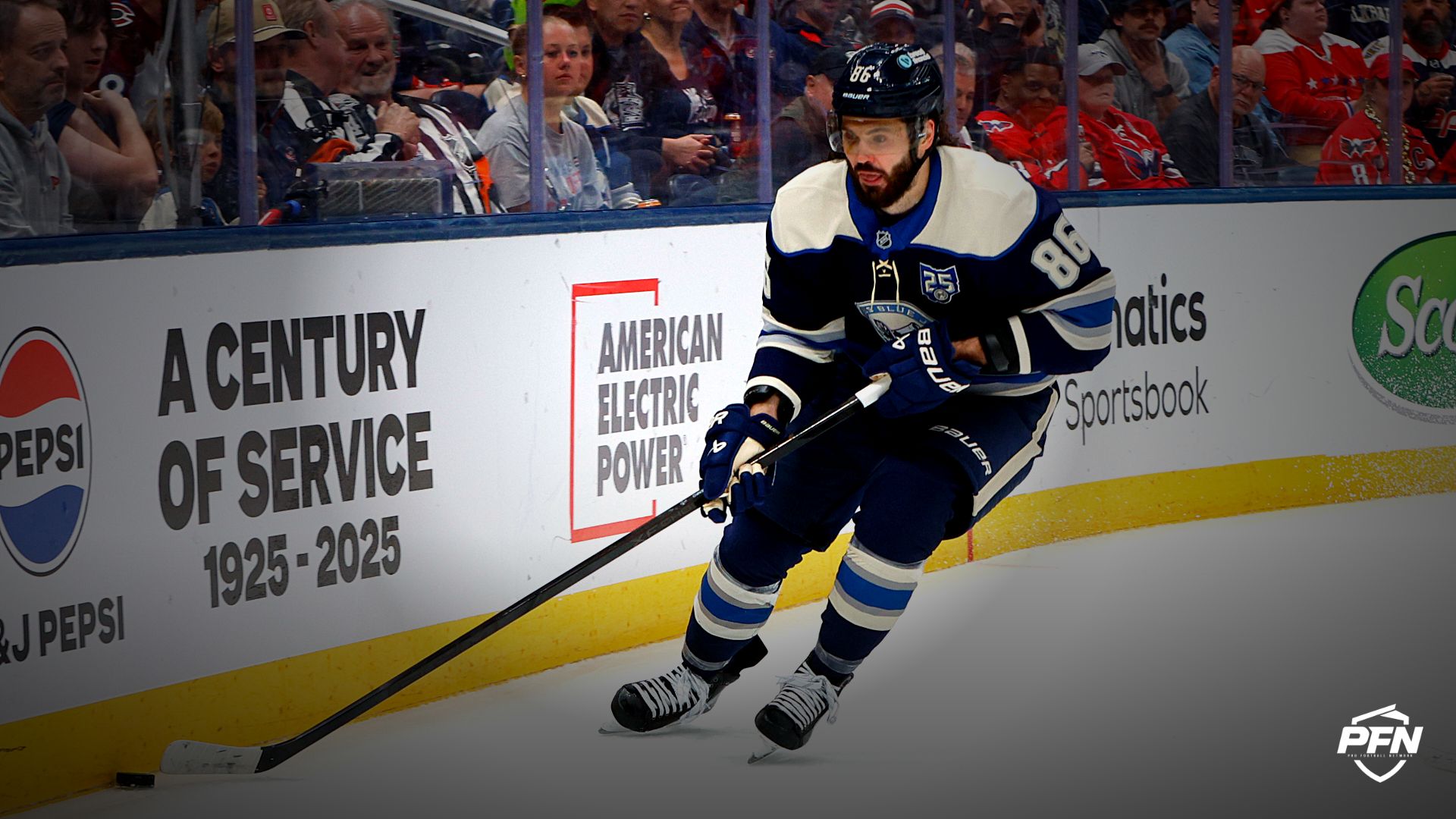 Columbus Blue Jackets right wing Kirill Marchenko (86) at Nationwide Arena.