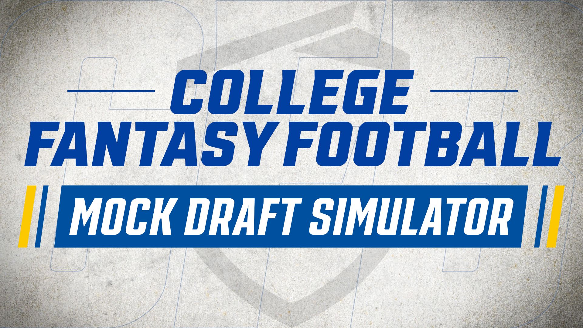 College Fantasy Football Mock Draft Simulator