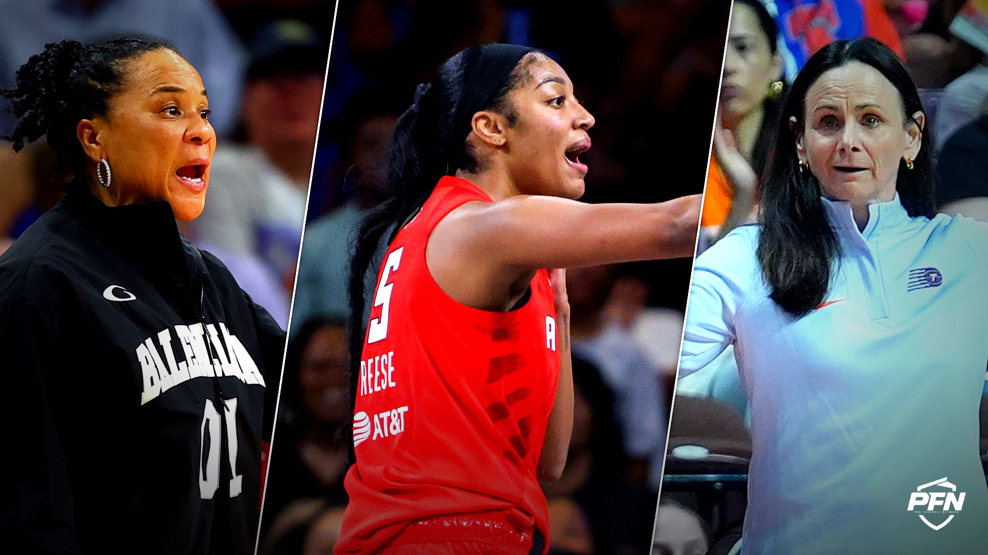 Collage featuring BASKETBALL-NCAAW/, BASKETBALL-WNBA-ATL-LAS/, and BASKETBALL-WNBA/.
IMAGN IMAGES via Reuters Connect