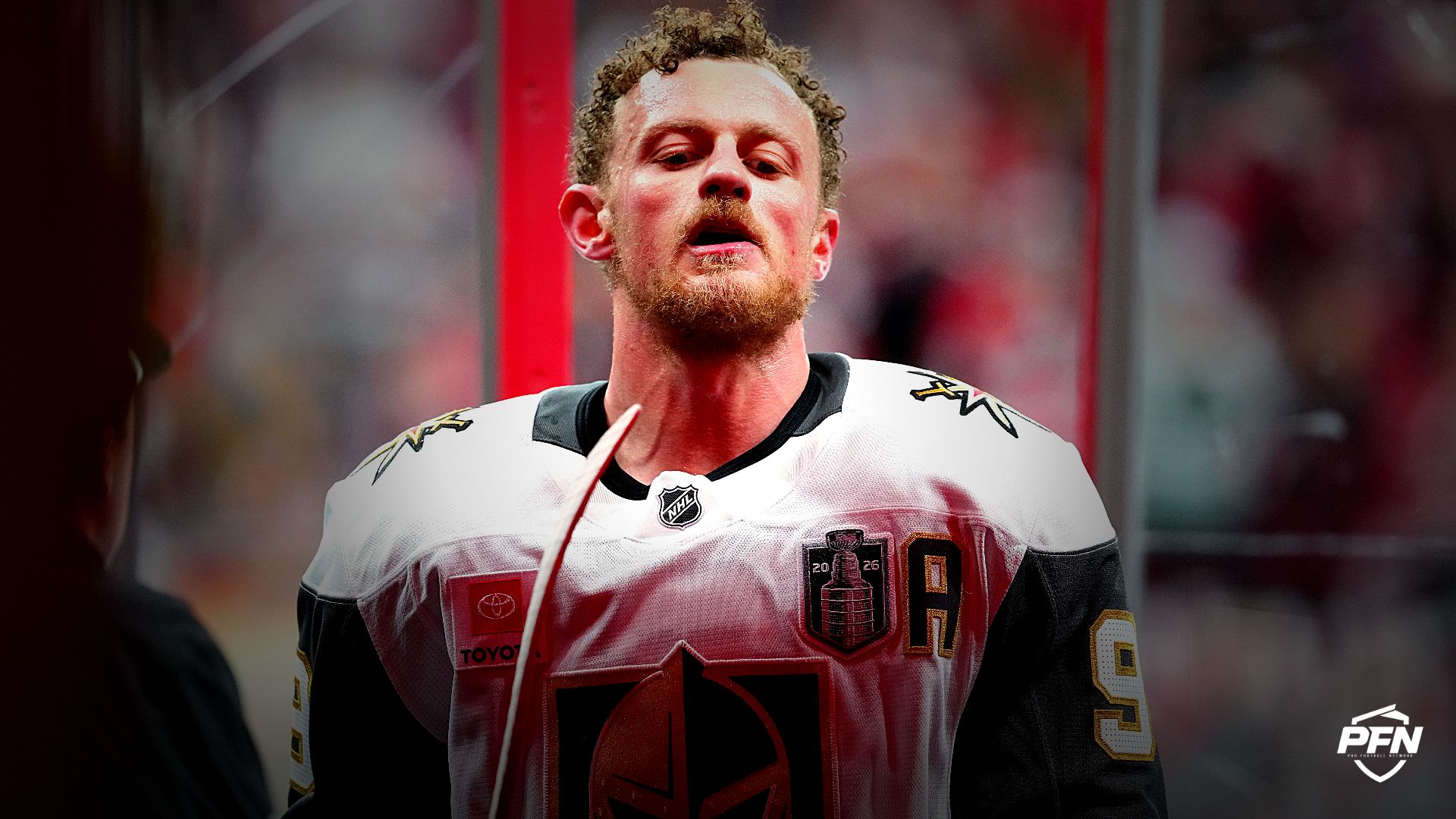 Vegas Golden Knights center Jack Eichel.