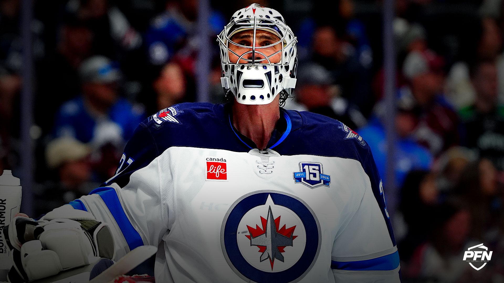 Winnipeg Jets goaltender Connor Hellebuyck.