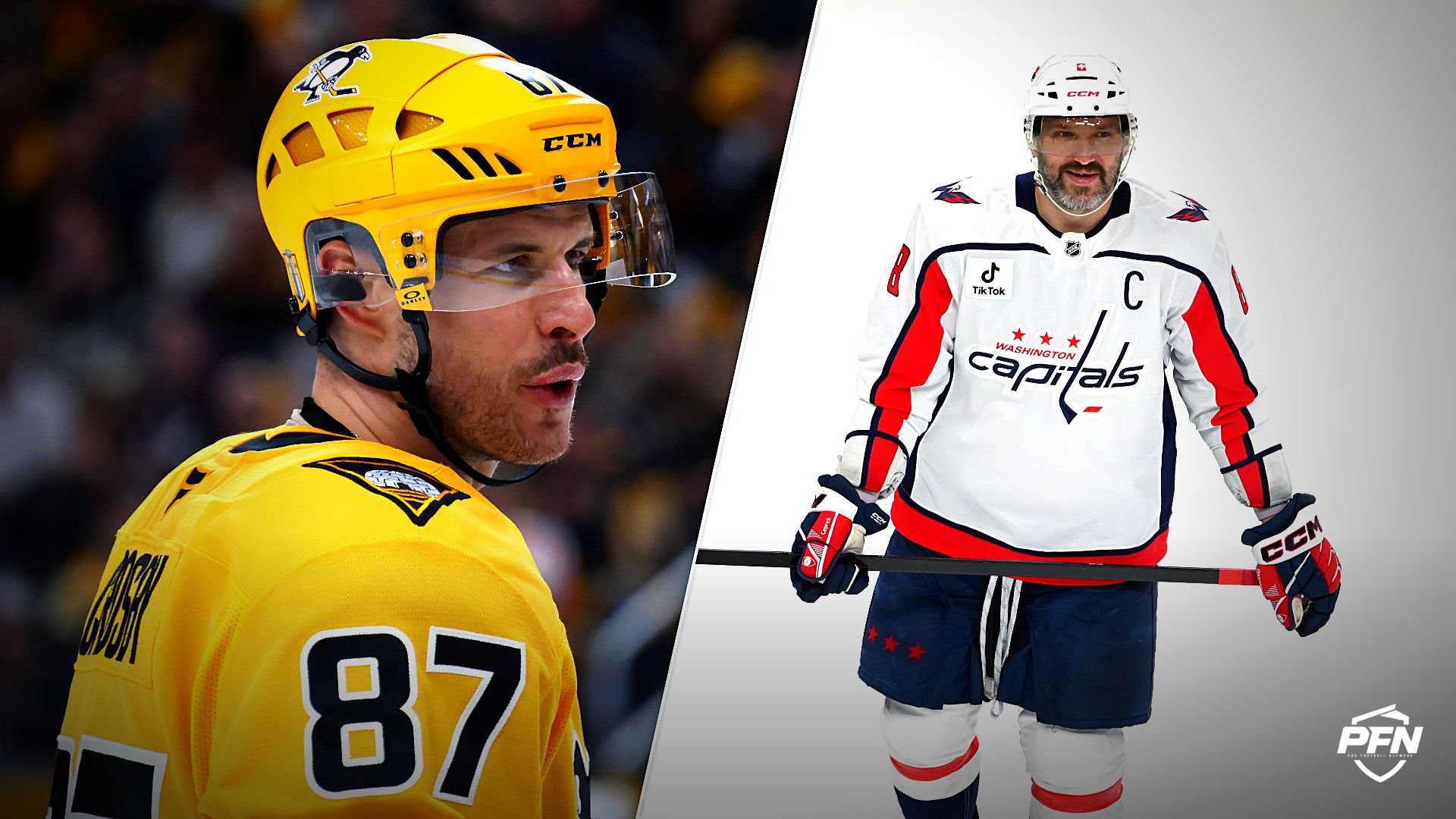 Pittsburgh Penguins captain Sidney Crosby and Washington Capitals captain Alex Ovechkin.