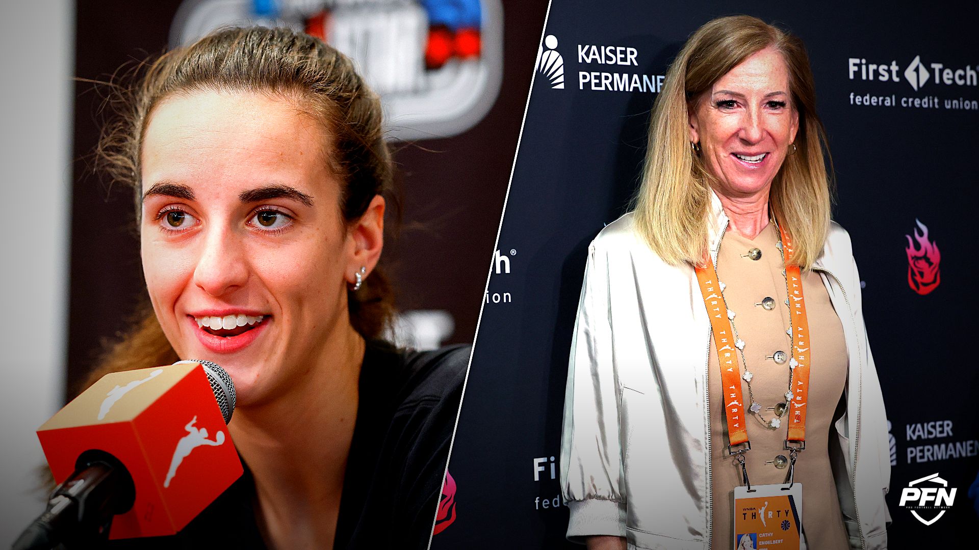 Caitlin Clark gets candid about working with WNBA Commissioner Cathy Engelbert as the league continues to grow.