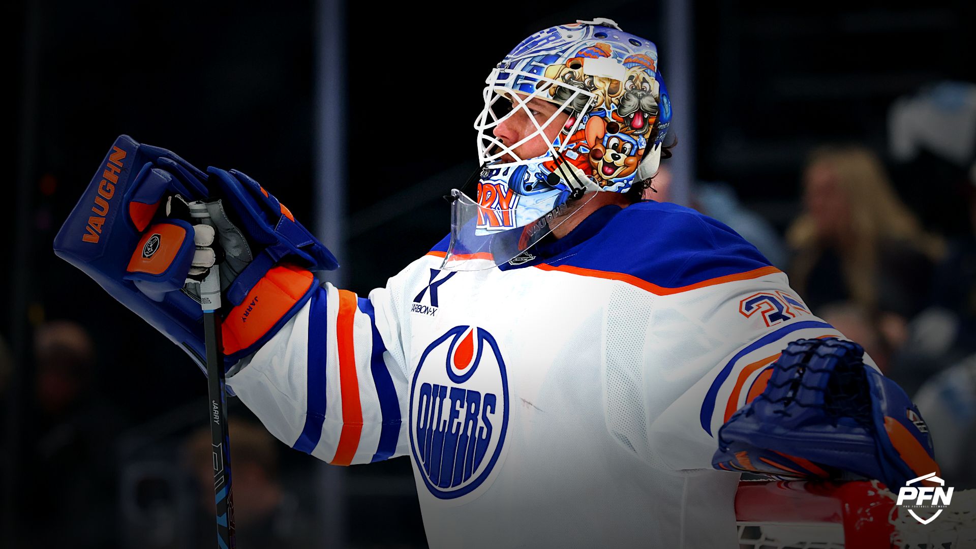 Edmonton Oilers goaltender Tristan Jarry.