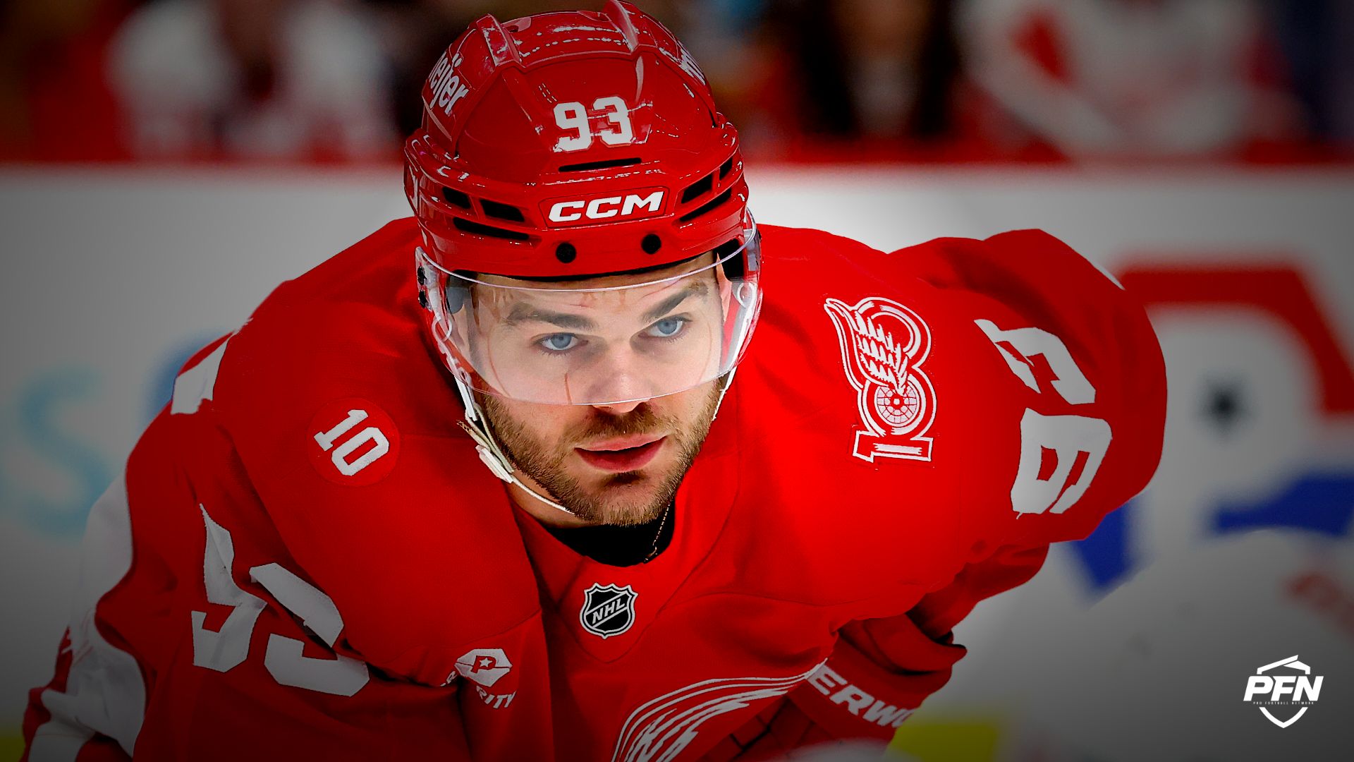 Detroit Red Wings right wing Alex DeBrincat. 
