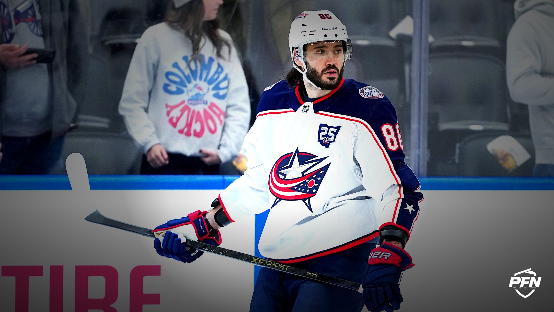 Columbus Blue Jackets right wing Kirill Marchenko.