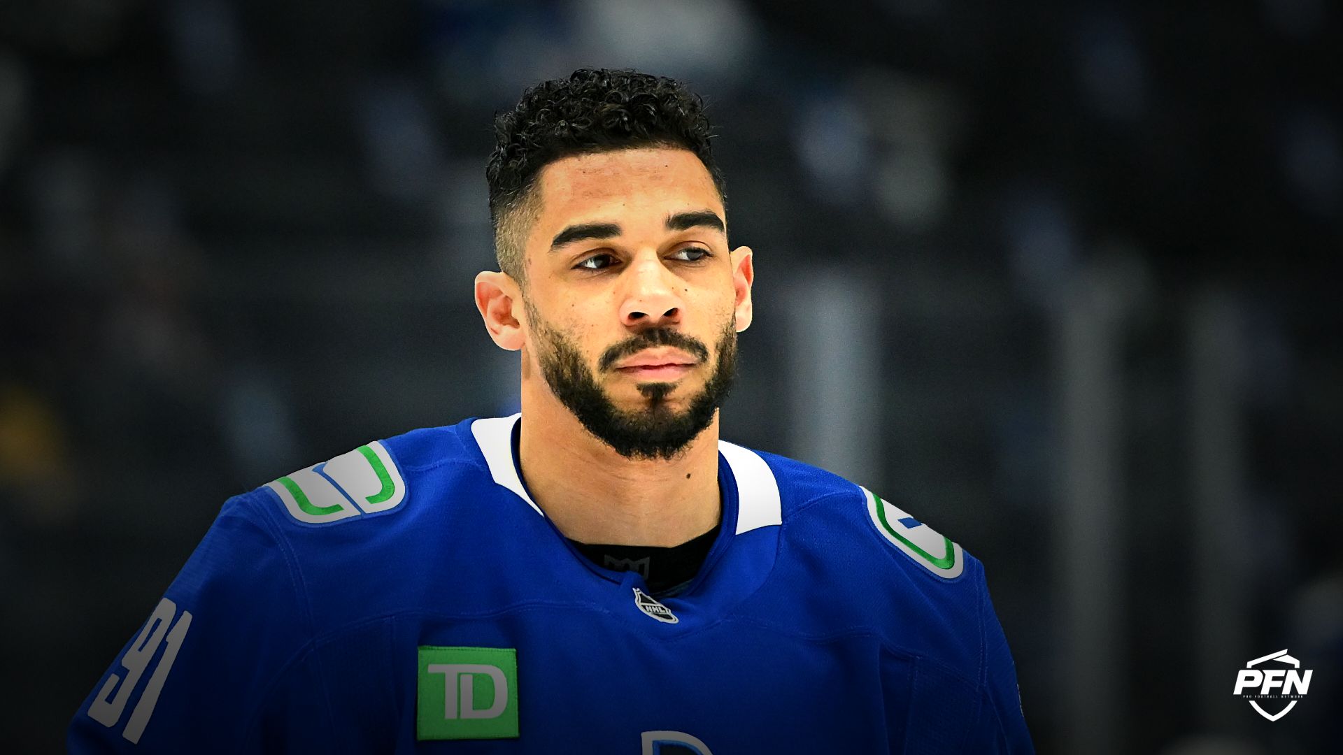 Vancouver Canucks left wing Evander Kane.