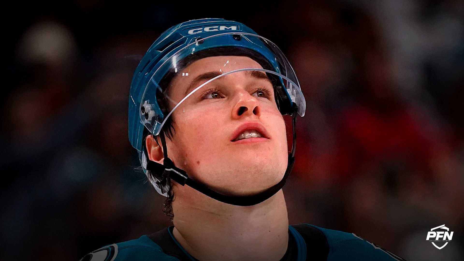 San Jose Sharks center Macklin Celebrini.