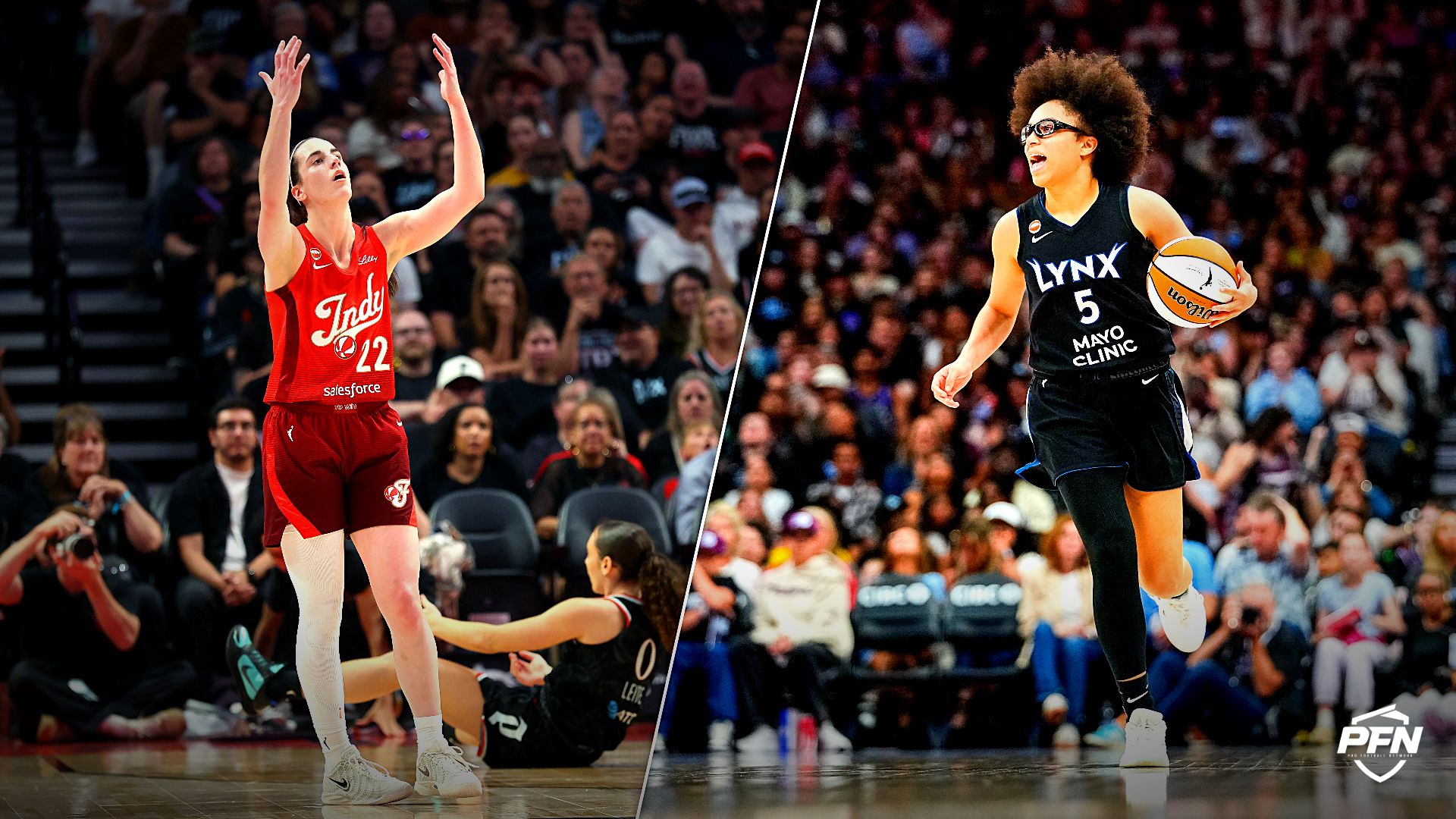 Collage featuring BASKETBALL-WNBA/ and BASKETBALL-WNBA/. Credit - IMAGN IMAGES via Reuters Connect