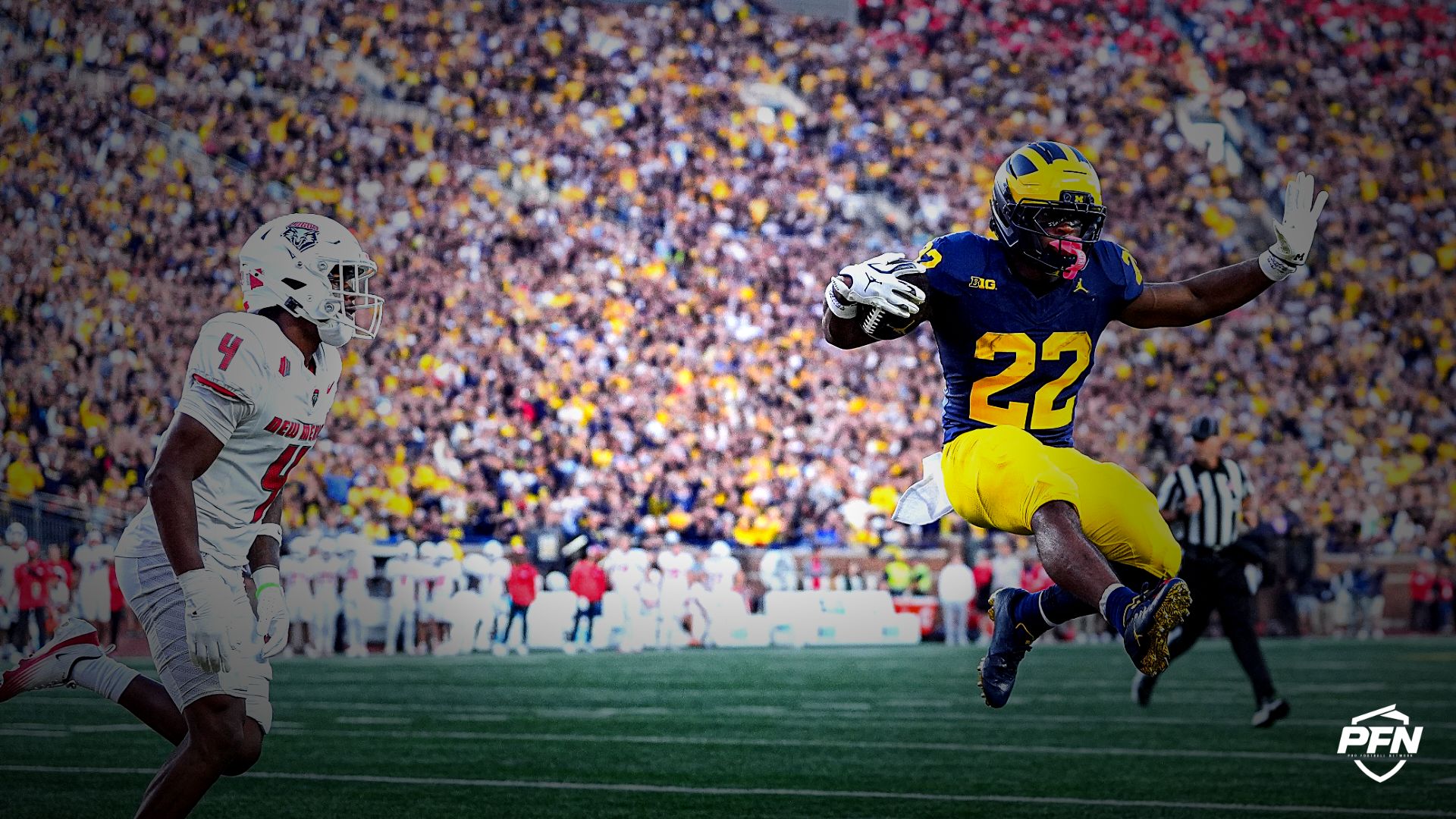 College Fantasy Football RB Rankings 2026: Justice Haynes, Ahmad Hardy and the 37-Point Cliff Behind Them