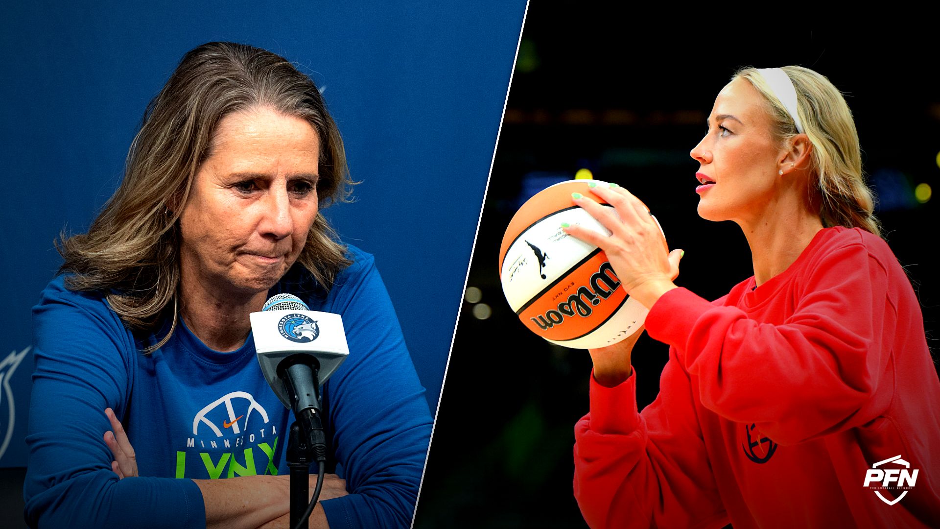Collage featuring BASKETBALL-WNBA-MIN-IND/ and BASKETBALL-WNBA-SEA-IND/.
IMAGN IMAGES via Reuters Connect