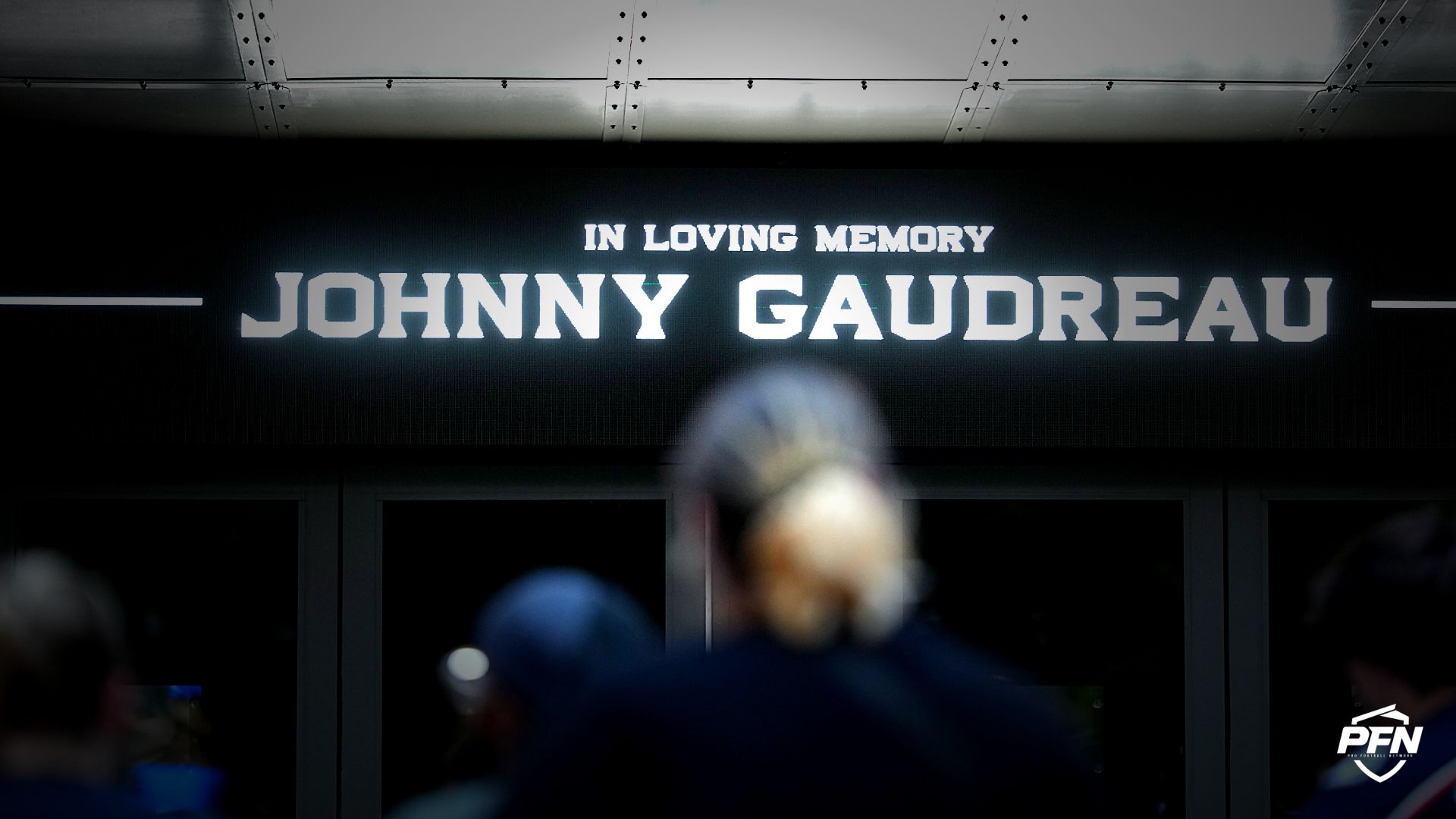 Mourners Gather Outside Nationwide Arena to Honor Johnny Gaudreau.