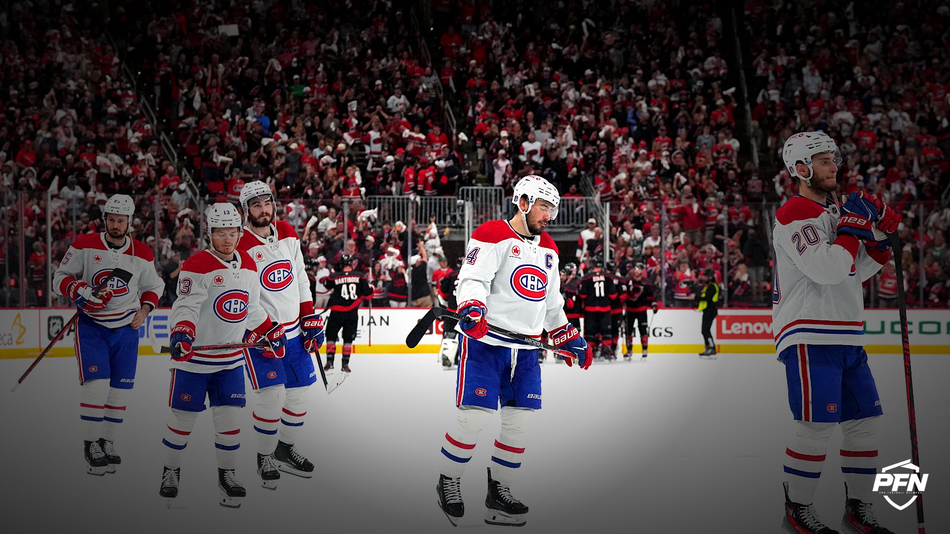 The Montreal Canadiens face the Carolina Hurricanes at Lenovo Center.