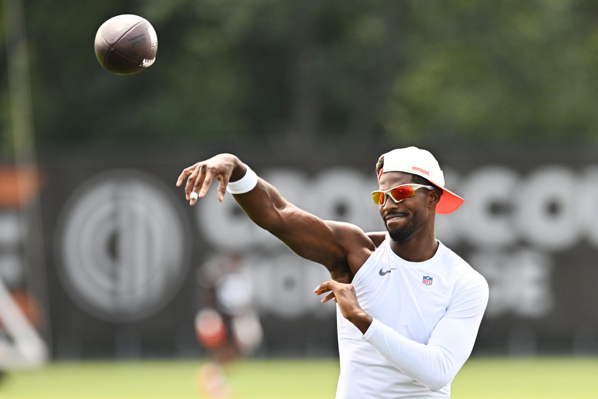 Cleveland Browns quarterback Shedeur Sanders (2) at CrossCountry Mortgage Campus.