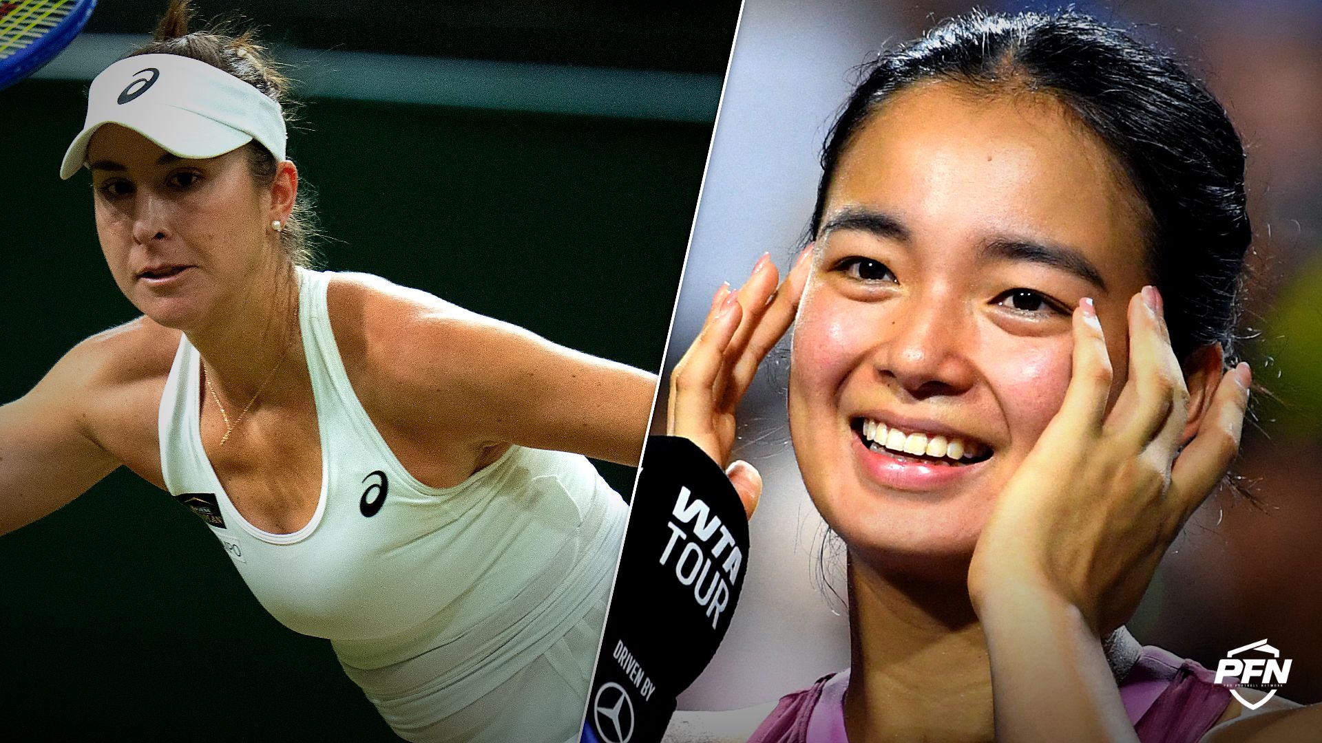 Belinda Bencic (left) and Alexandra Eala (right) will face each other in the Canadian Open fourth round.