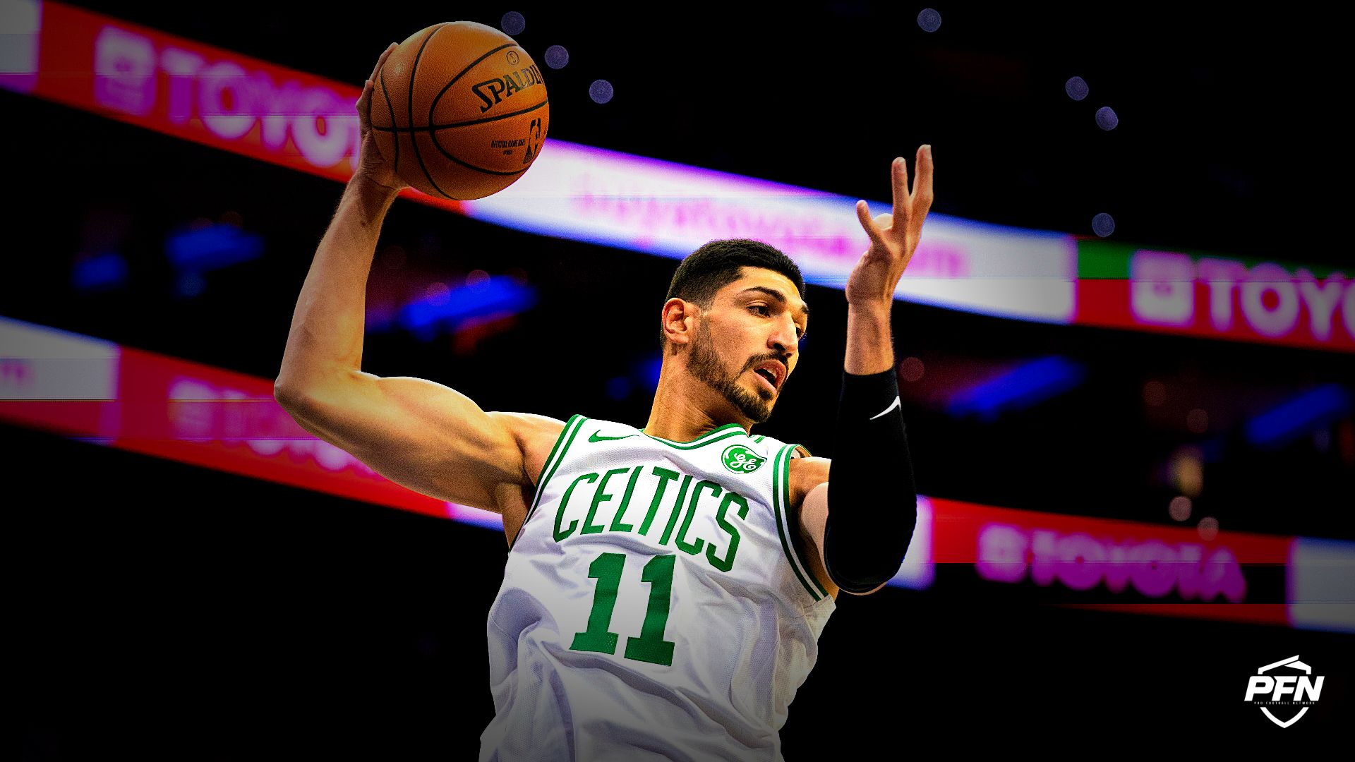 Boston Celtics center Enes Kanter (11) in action against the Philadelphia 76ers during the first quarter at Wells Fargo Center.