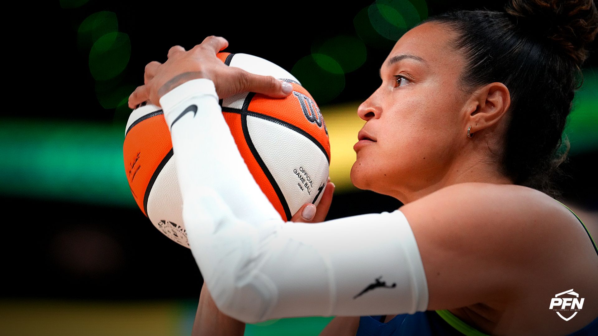 Minnesota Lynx guard Kayla McBride shoots the ball during the WNBA All-Star Game 3-point contest at Footprint Center in Phoenix on Friday, July 19, 2024.
USA TODAY Network via Reuters Connect