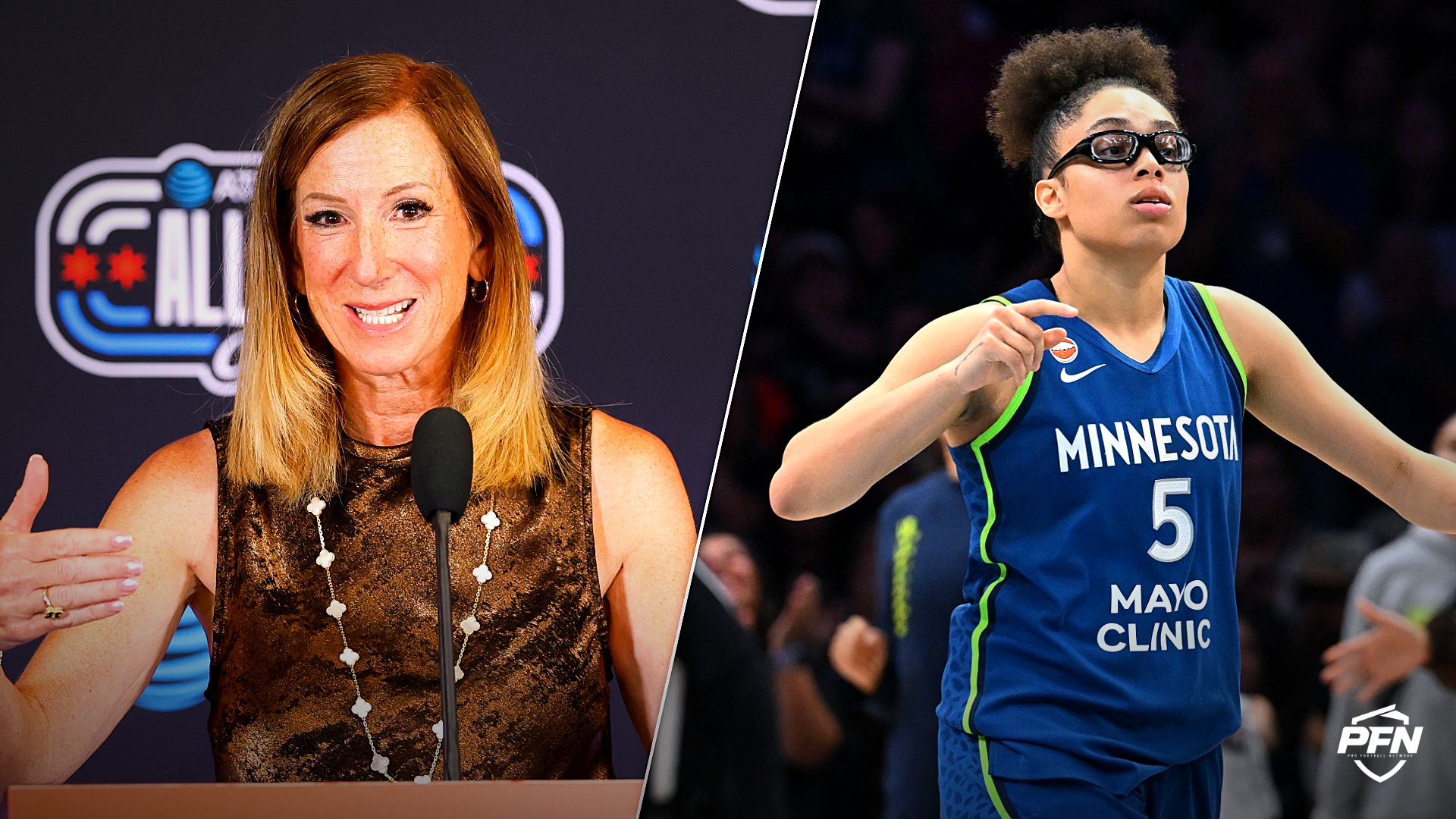 WNBA leadership faces fresh criticism from Bill Simmons (not in photo) as off-court drama threatens continues to steal attention from Olivia Miles’ historic season.