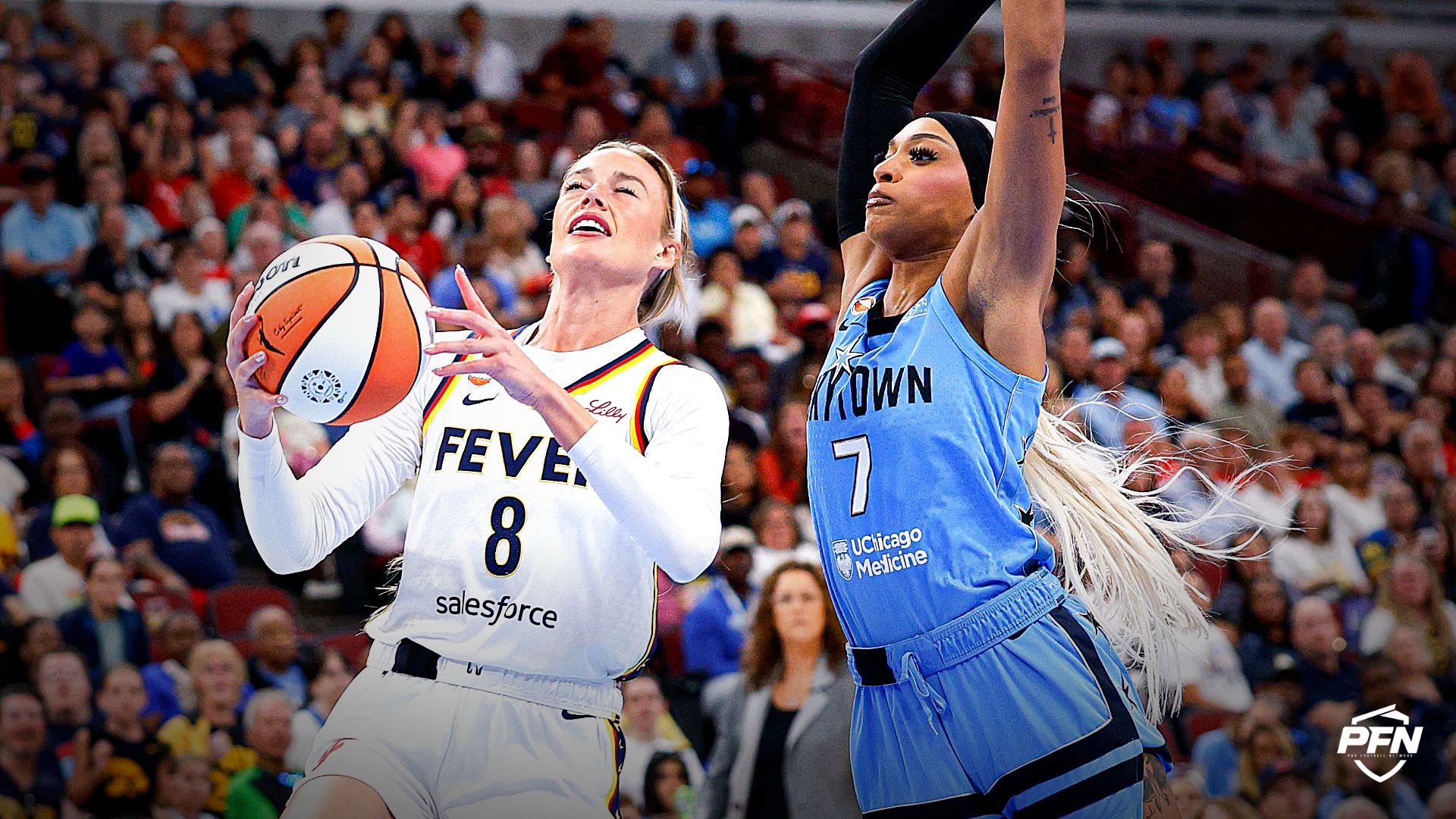 DiJonai Carrington faces WNBA backlash over a “white privilege” post following the Sophie Cunningham incident and its heated fallout.